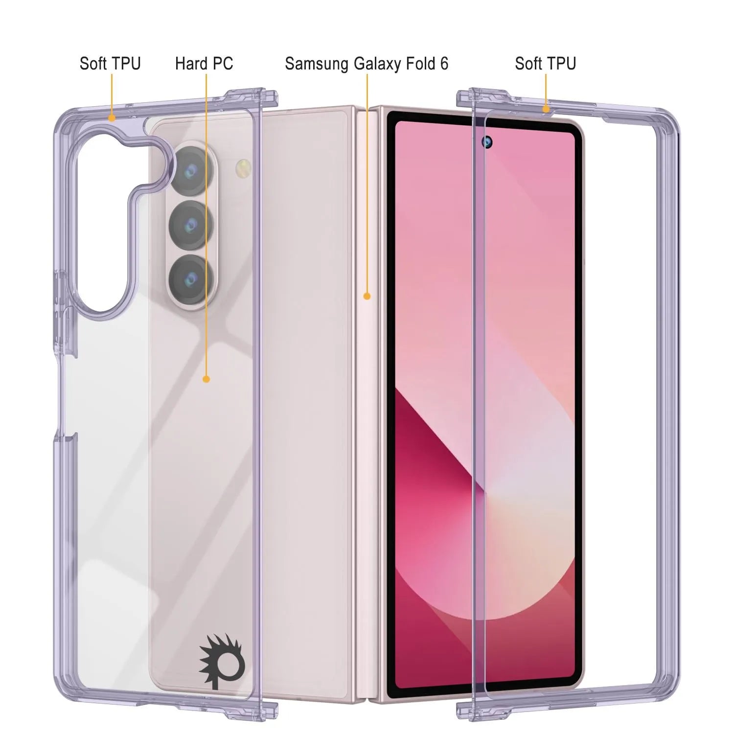 Galaxy Z Fold6 Case [Clear Acrylic Series] [Non-Slip] For Galaxy Z Fold6 [Lilac]