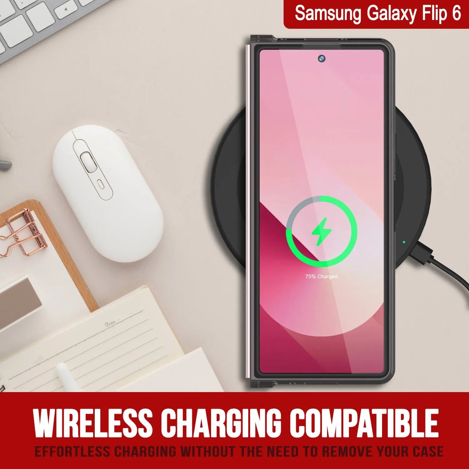 Galaxy Z Fold6 Case [Clear Acrylic Series] [Non-Slip] For Galaxy Z Fold6 [Black]