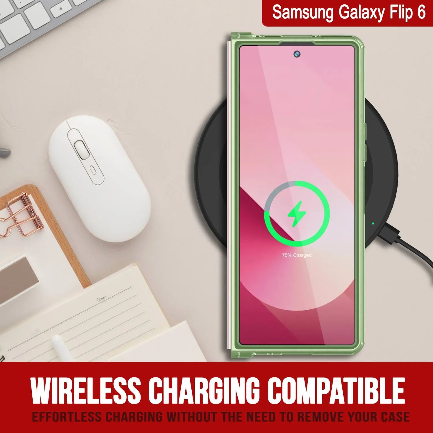 Galaxy Z Fold6 Case [Clear Acrylic Series] [Non-Slip] For Galaxy Z Fold6 [Green]