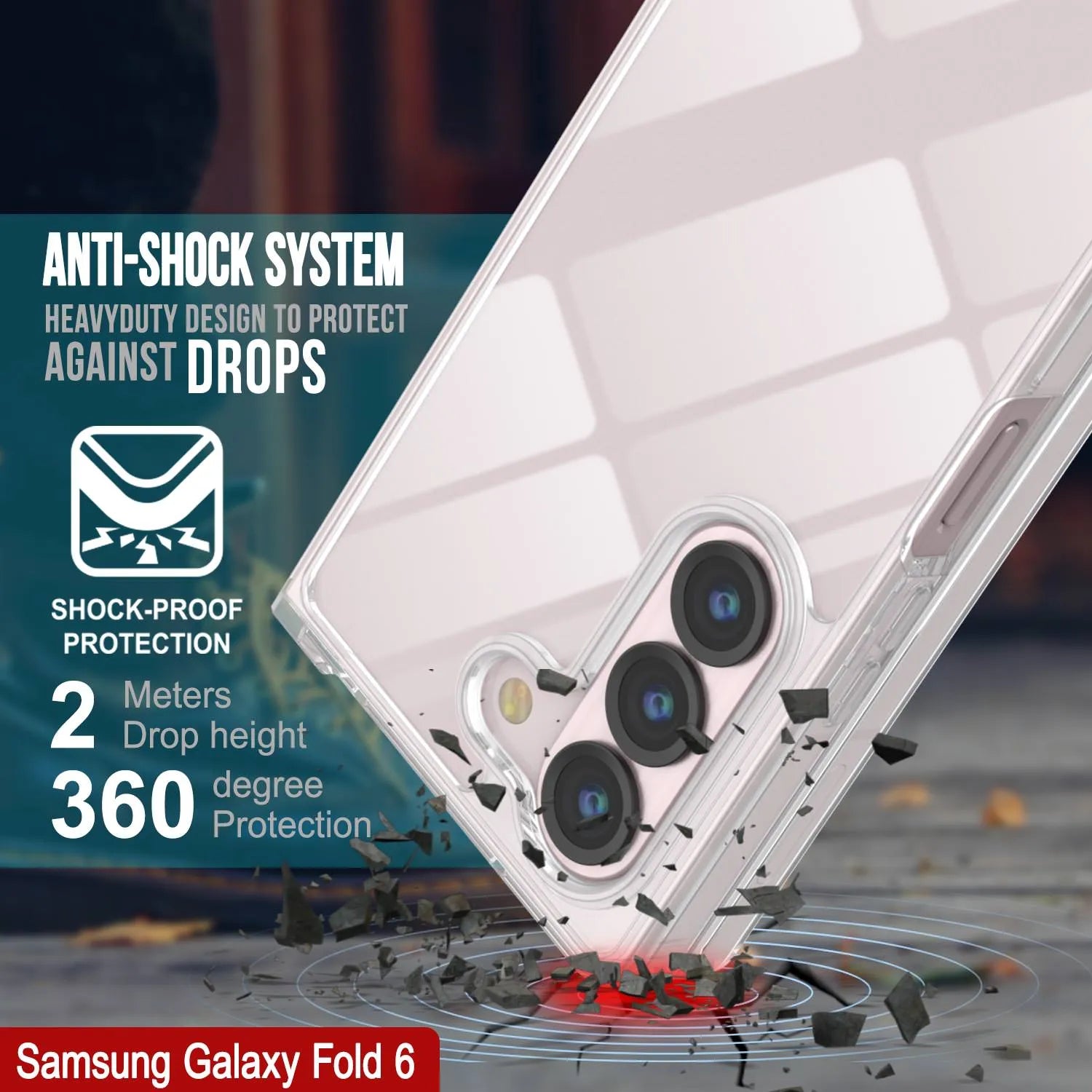 Galaxy Z Fold6 Case [Clear Acrylic Series] [Non-Slip] For Galaxy Z Fold6 [White]