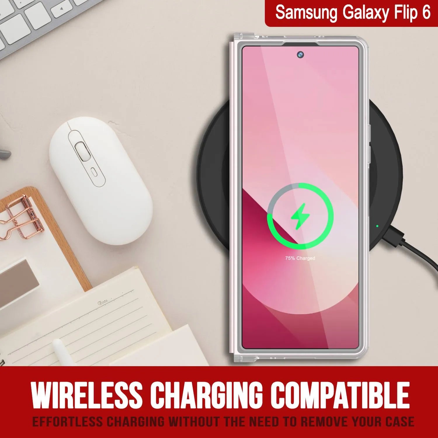 Galaxy Z Fold6 Case [Clear Acrylic Series] [Non-Slip] For Galaxy Z Fold6 [White]