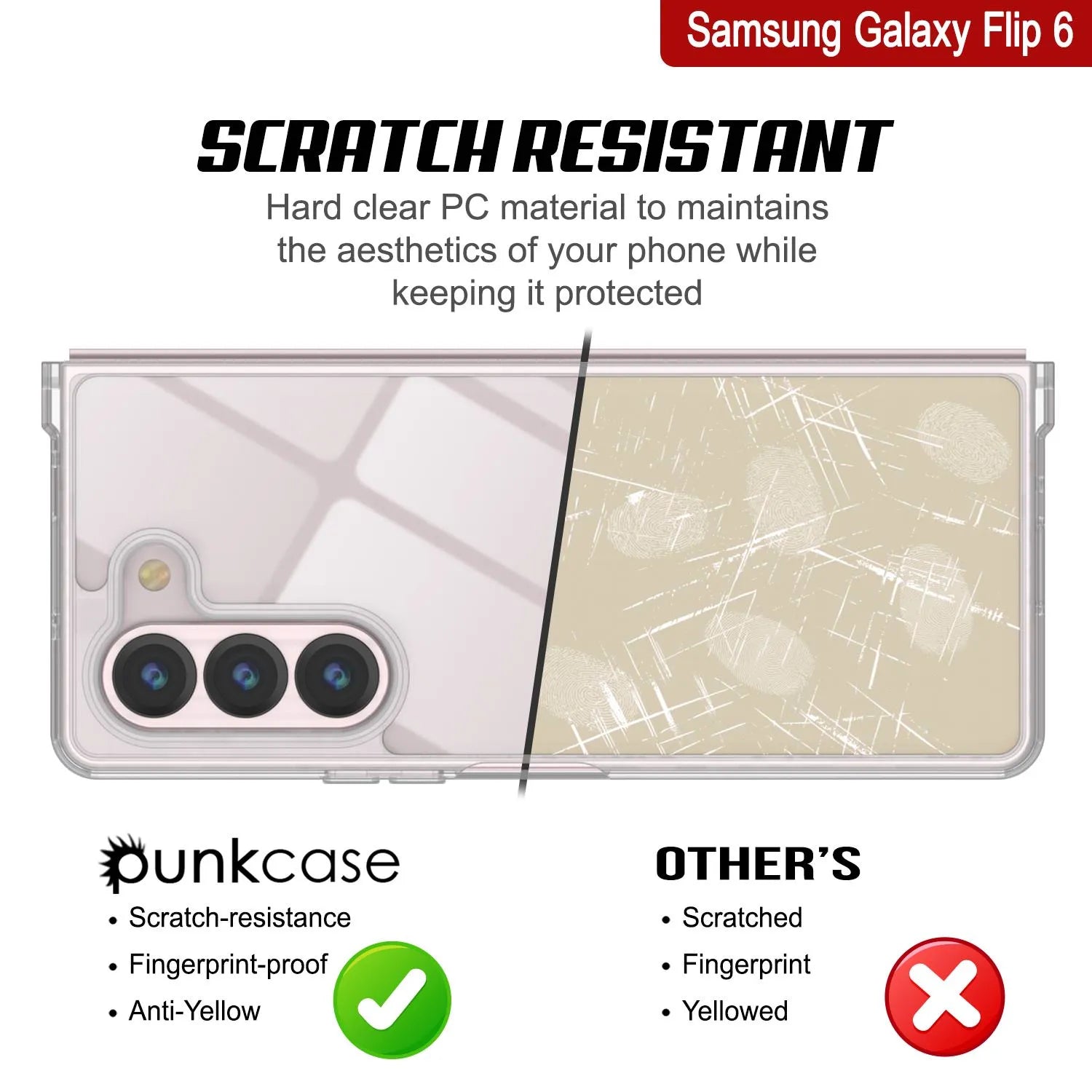 Galaxy Z Fold6 Case [Clear Acrylic Series] [Non-Slip] For Galaxy Z Fold6 [White]