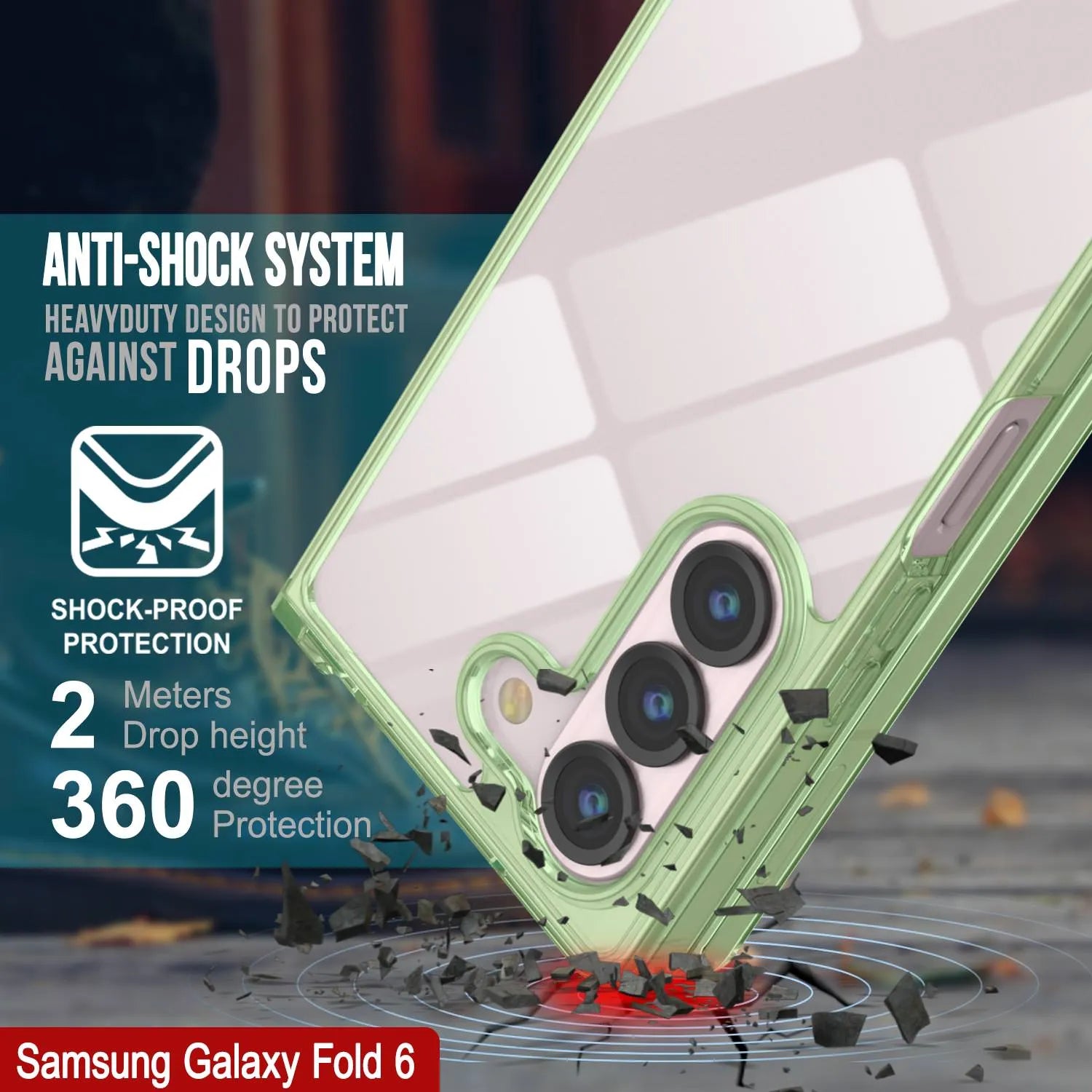 Galaxy Z Fold6 Case [Clear Acrylic Series] [Non-Slip] For Galaxy Z Fold6 [Green]