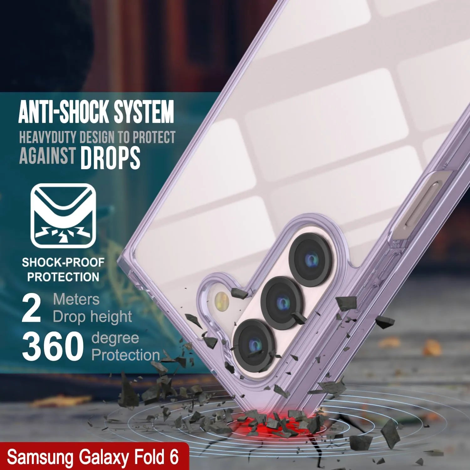 Galaxy Z Fold6 Case [Clear Acrylic Series] [Non-Slip] For Galaxy Z Fold6 [Lilac]