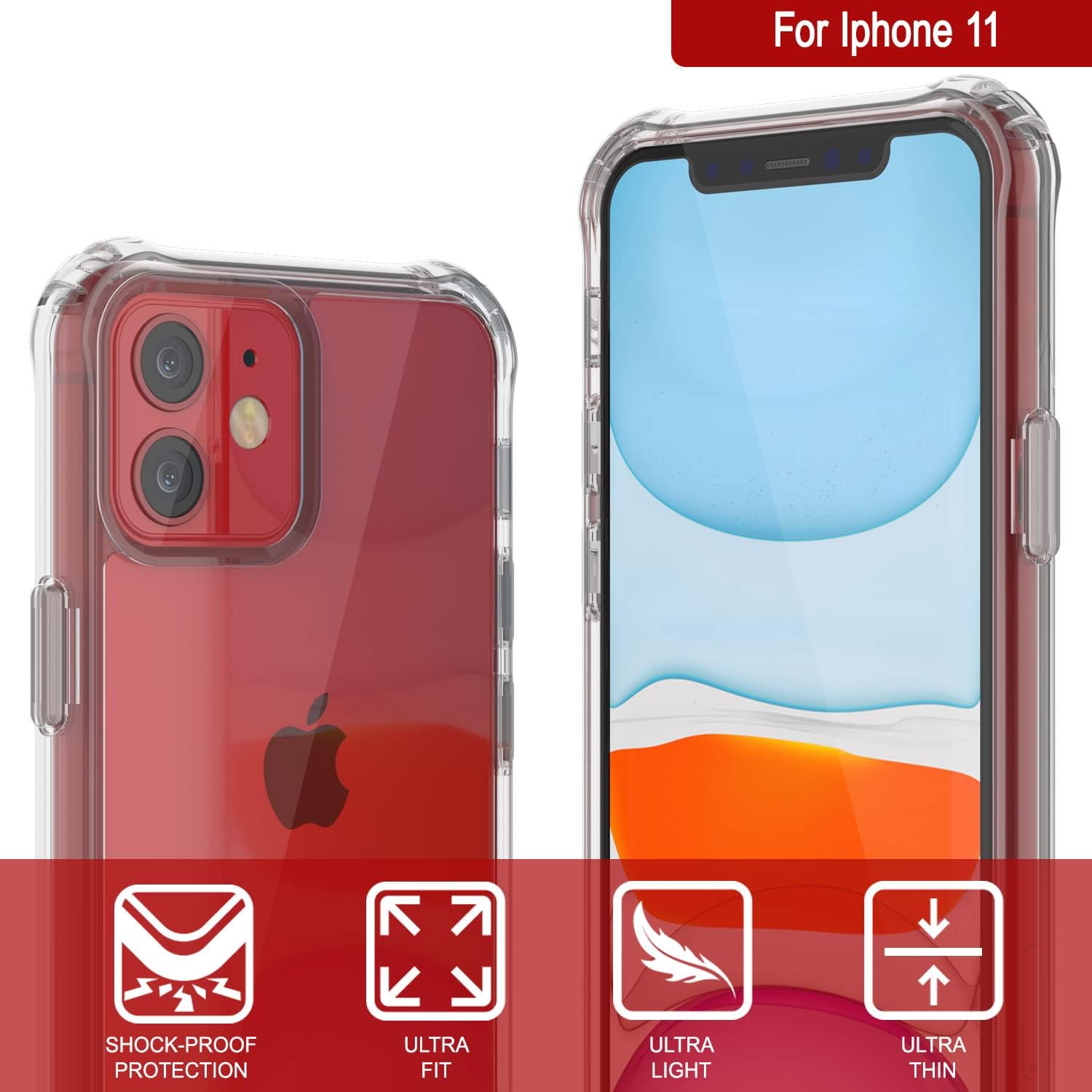 PunkCase iPhone 11 Case [Air Hybrid II Series] Clear Protective Hard Shell