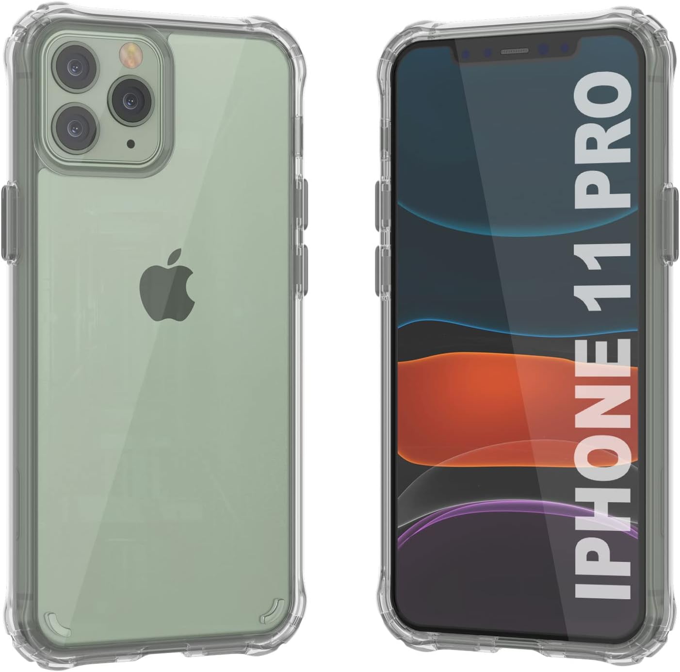 PunkCase iPhone 11 Pro Case [Air Hybrid II Series] Clear Protective Hard Shell