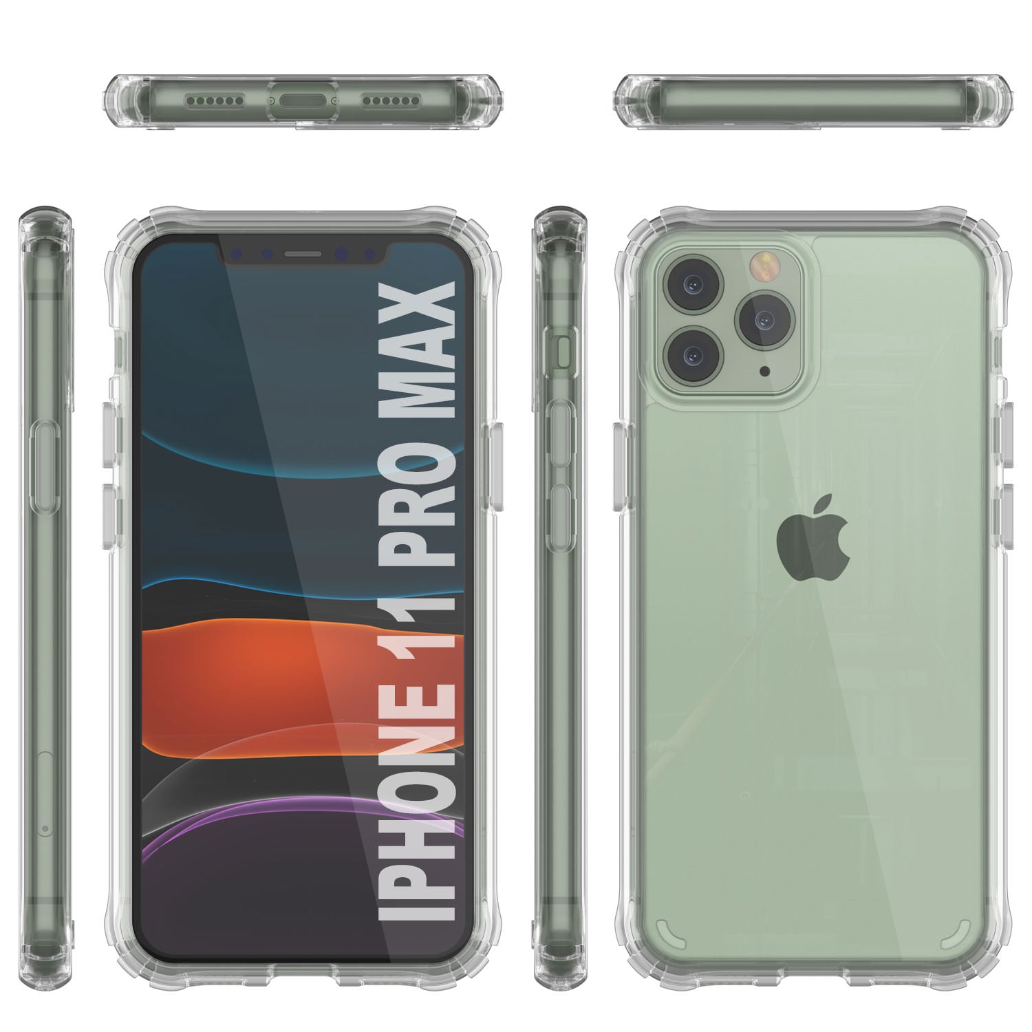 PunkCase iPhone 11 Pro Max Case [Air Hybrid II Series] Clear Protective Hard Shell