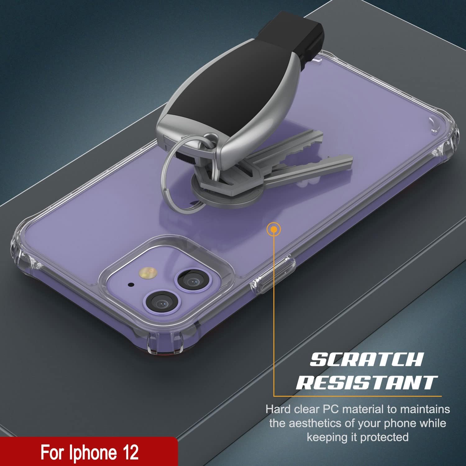 PunkCase iPhone 12 Case [Air Hybrid II Series] Clear Protective Hard Shell