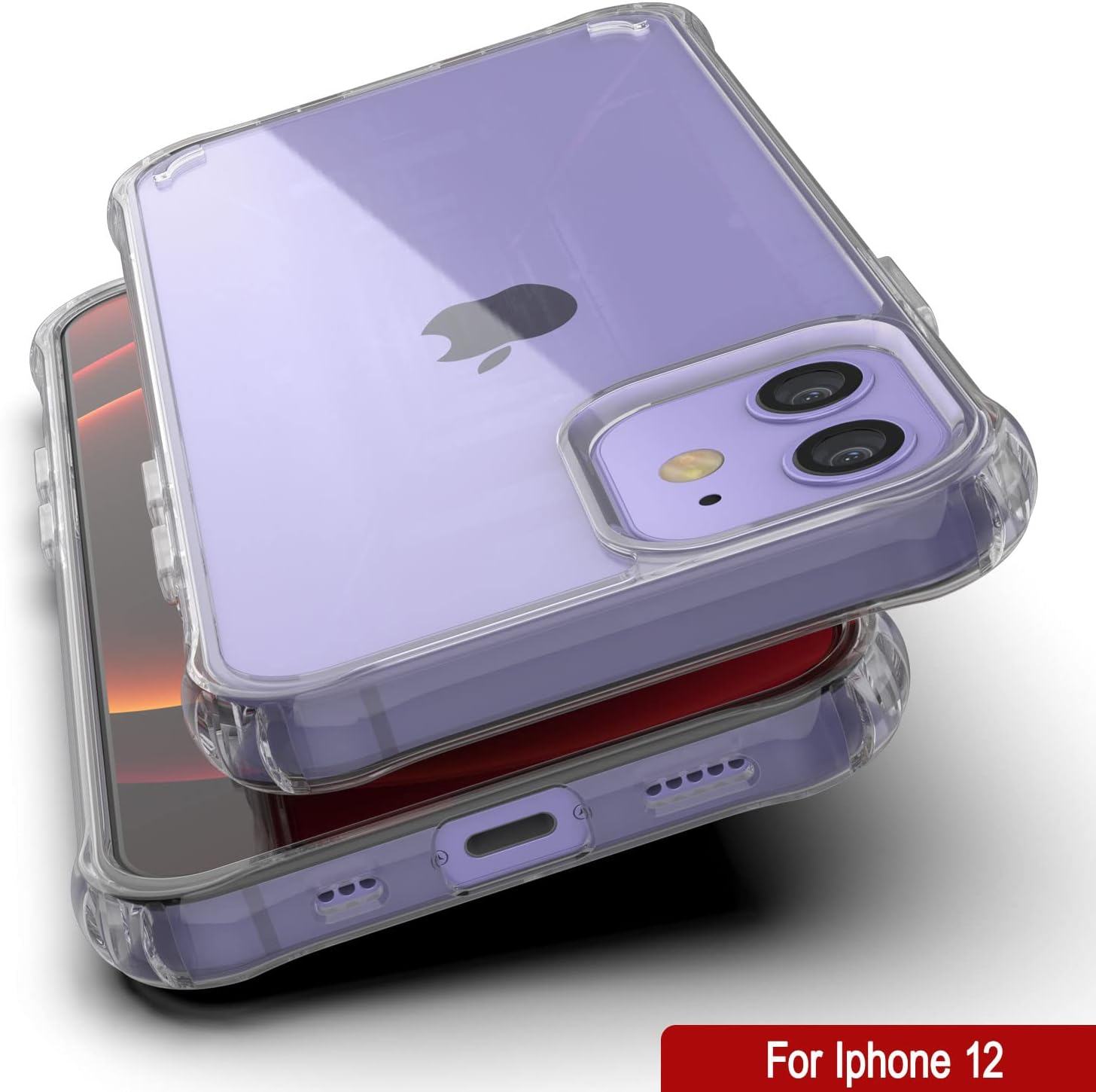 PunkCase iPhone 12 Case [Air Hybrid II Series] Clear Protective Hard Shell