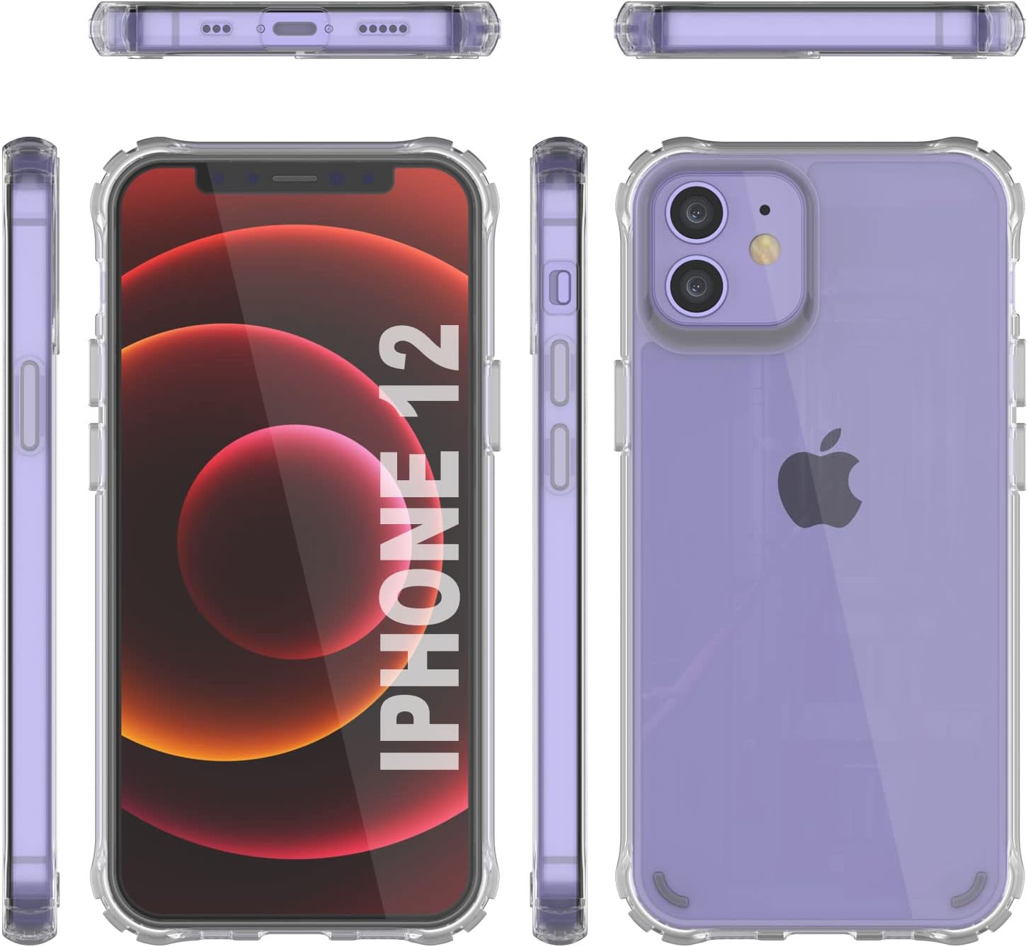 PunkCase iPhone 12 Case [Air Hybrid II Series] Clear Protective Hard Shell