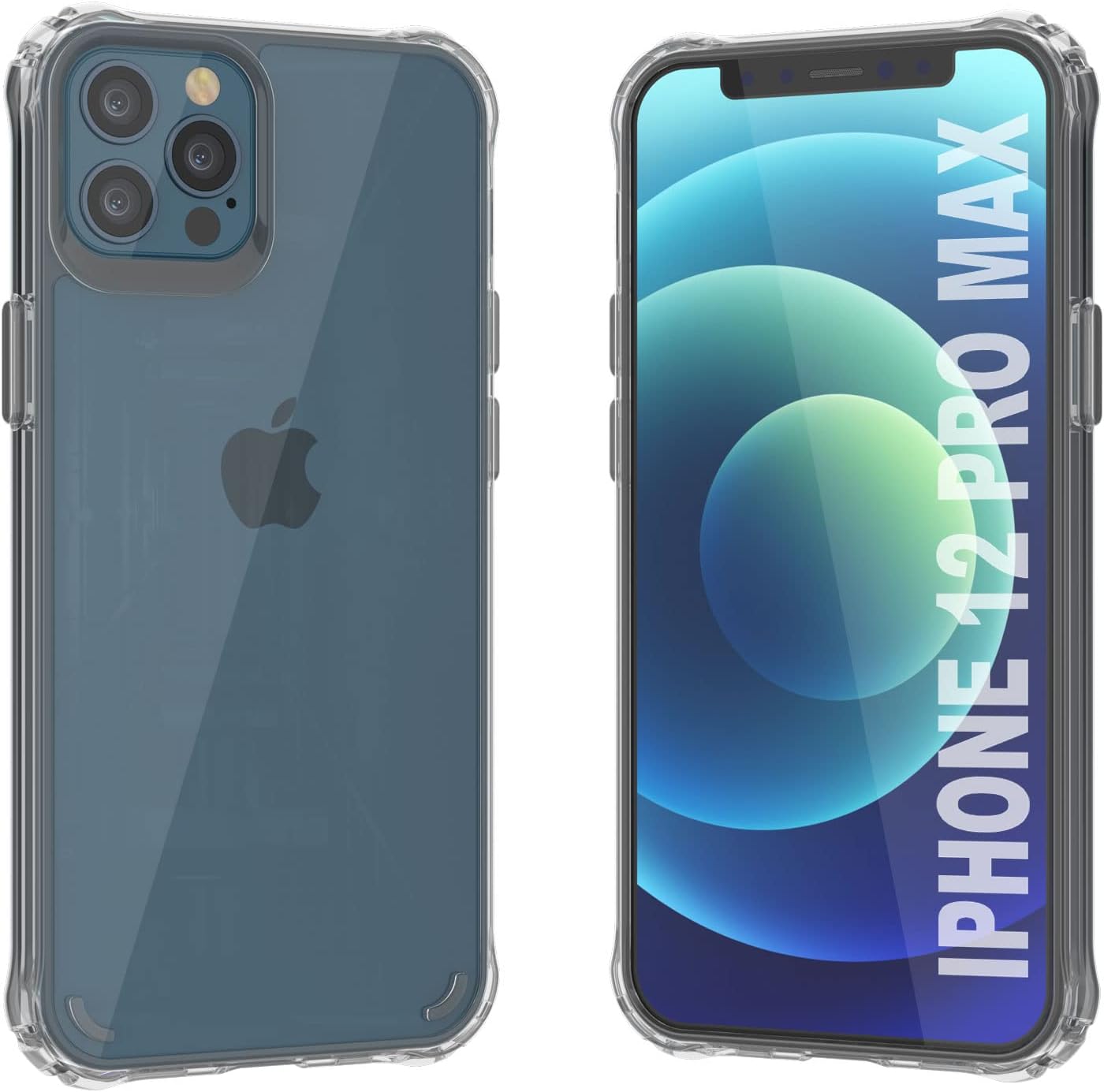 PunkCase iPhone 12 Pro Max Case [Air Hybrid II Series] Clear Protective Hard Shell