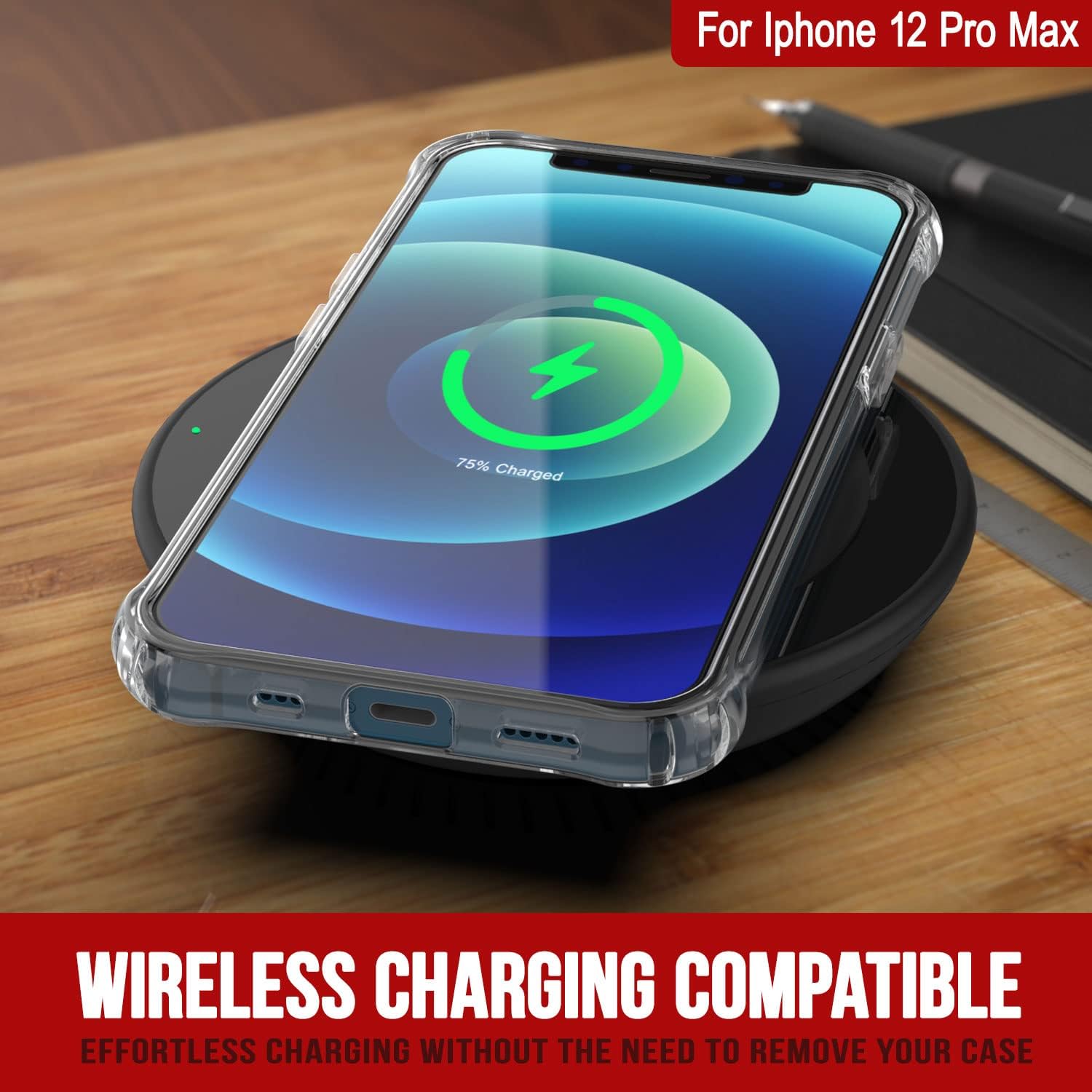 PunkCase iPhone 12 Pro Max Case [Air Hybrid II Series] Clear Protective Hard Shell