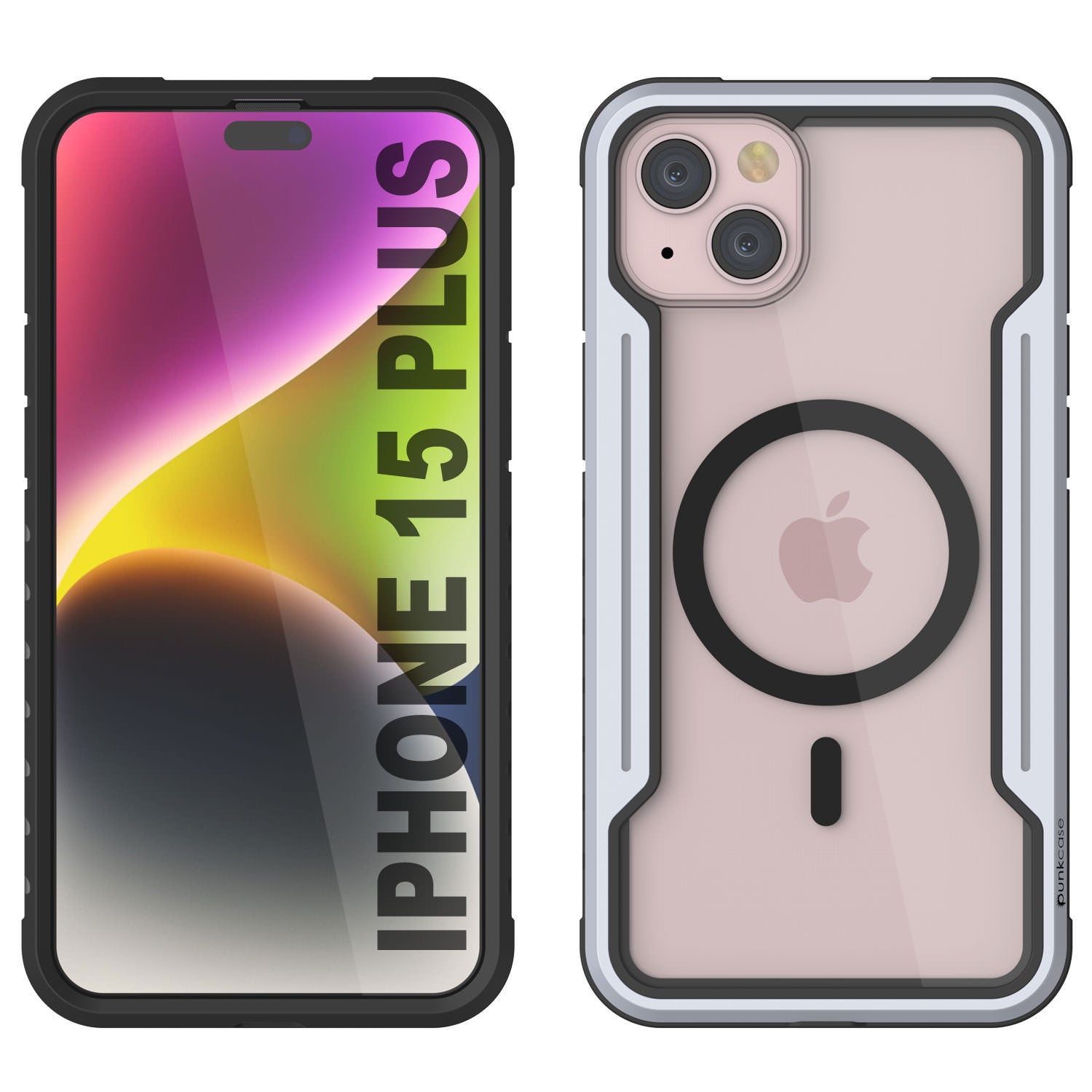 Punkcase iPhone 15 Plus Armor Stealth MAG Defense Case Protective Military Grade Multilayer Cover [White]