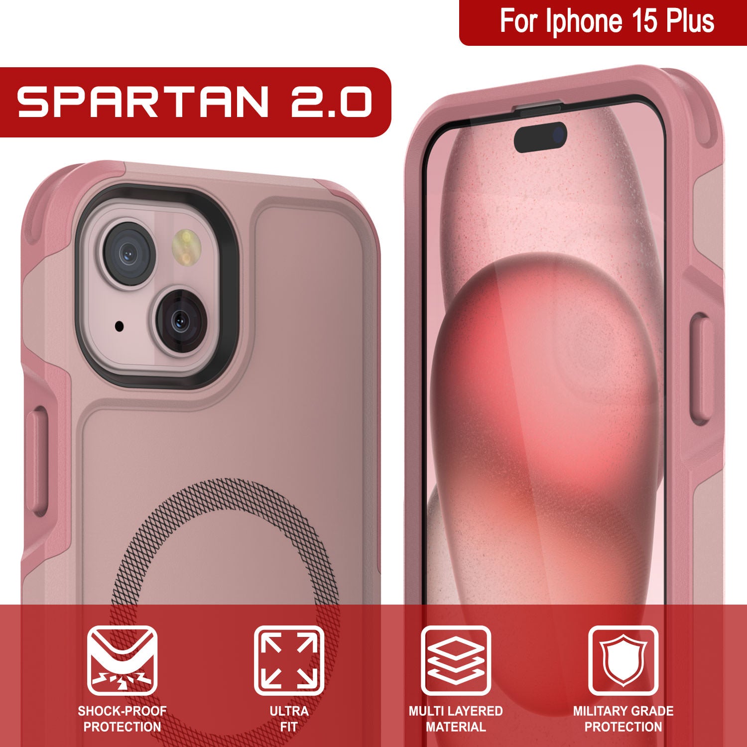 PunkCase iPhone 15 Pro Max Case, [Spartan 2.0 Series] Clear Rugged Hea –  punkcase