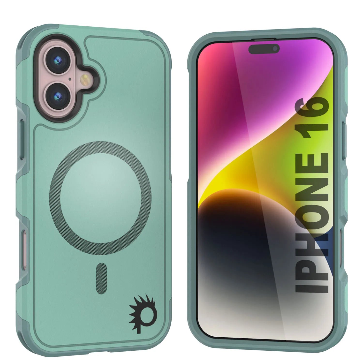 PunkCase iPhone 16 Case, [Spartan 2.0 Series] Clear Rugged