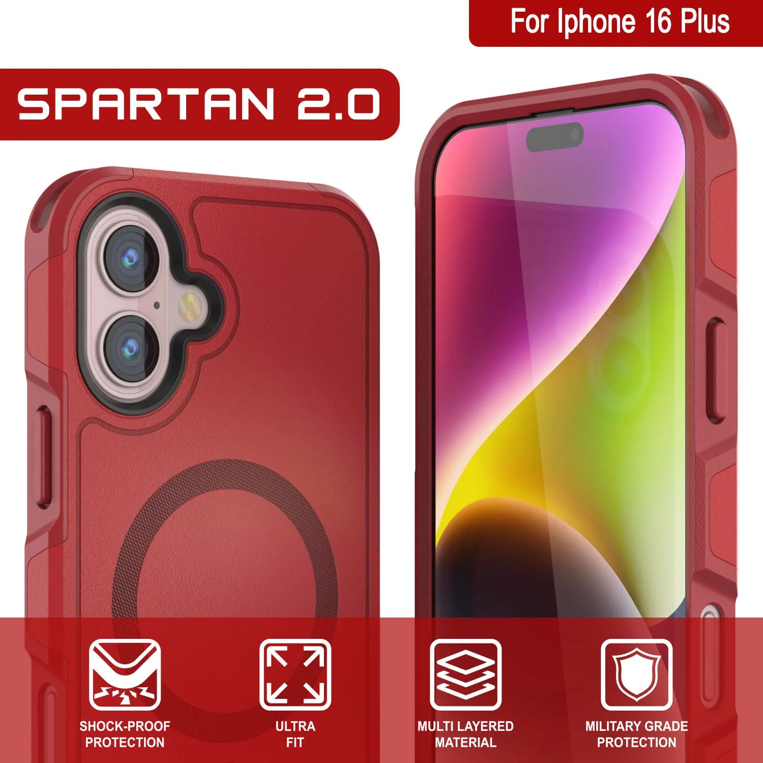 Amazon.com: Jiunai for iPhone 16 Case Heavy Duty Strong
