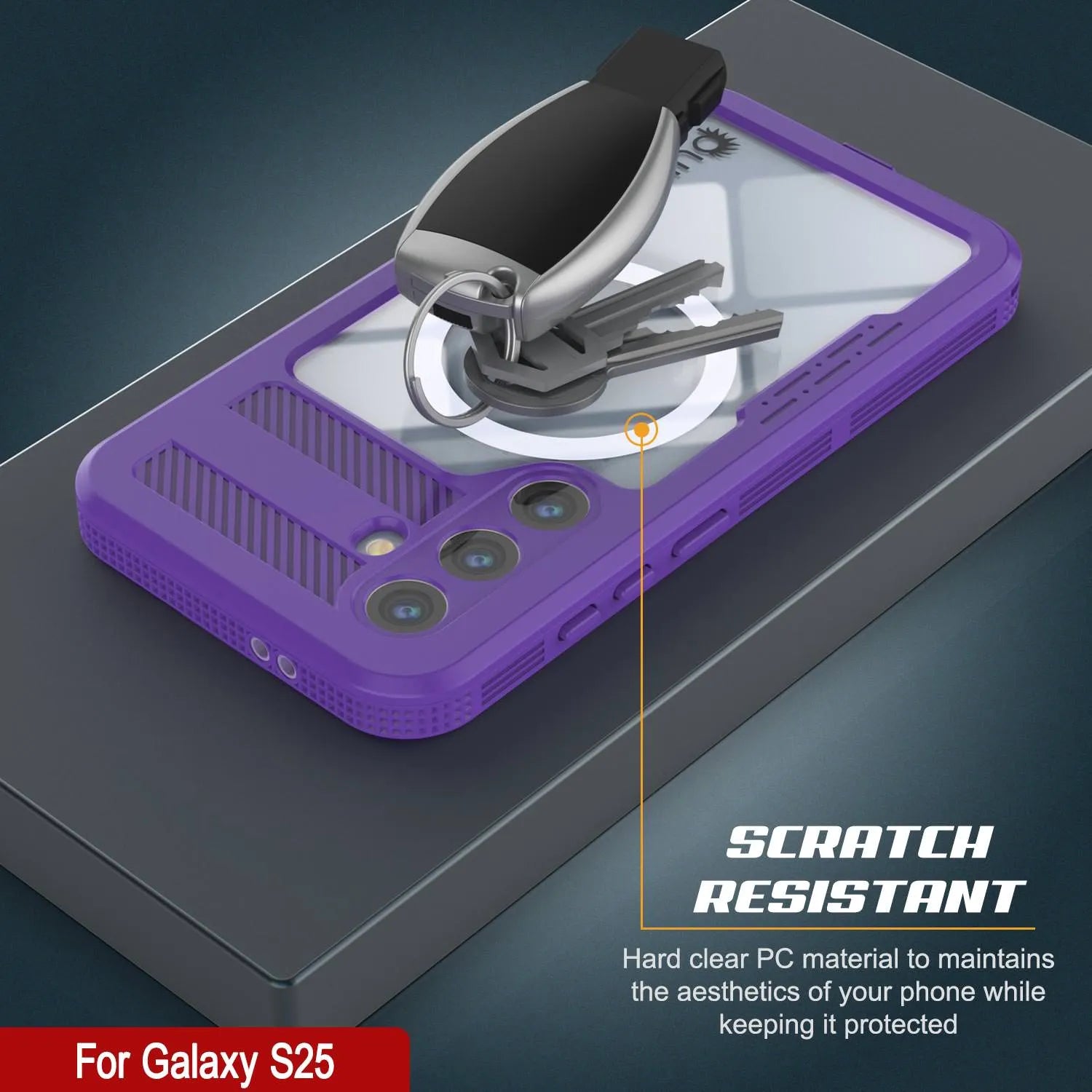 Galaxy S25 Waterproof Case [Alpine 2.0 Series] [Slim Fit] [IP68 Certified] [Shockproof] [Purple]