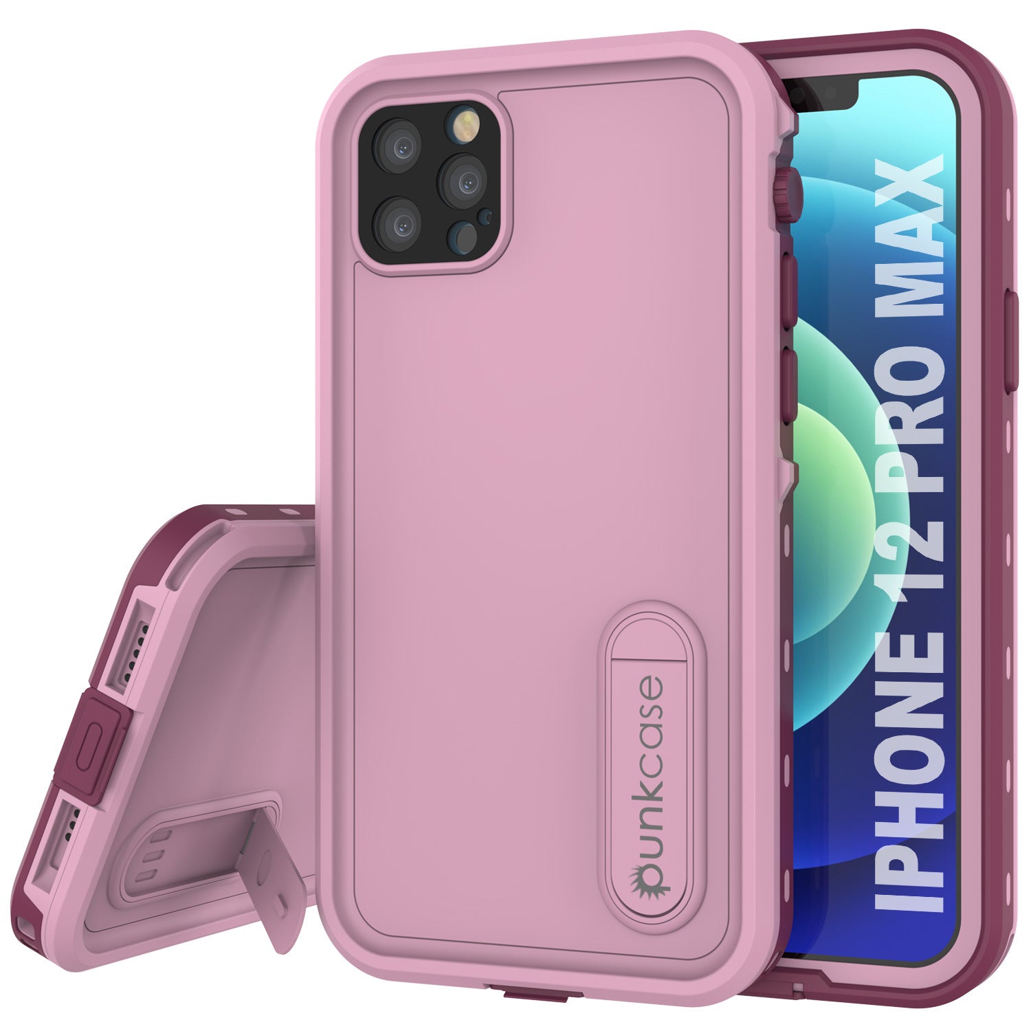 iPhone 12 Pro Max Waterproof Case, Punkcase [KickStud Series
