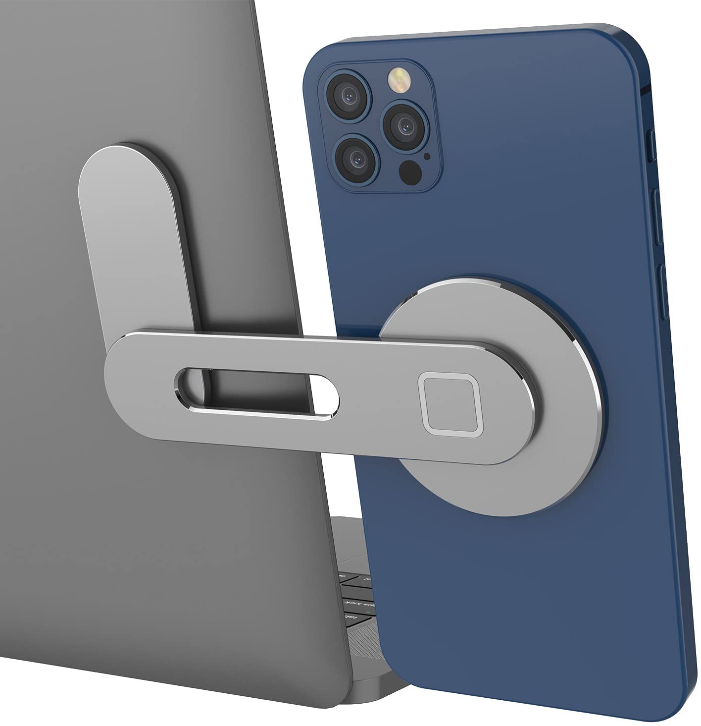 Punkcase Laptop Phone Holder Stand [Silver]