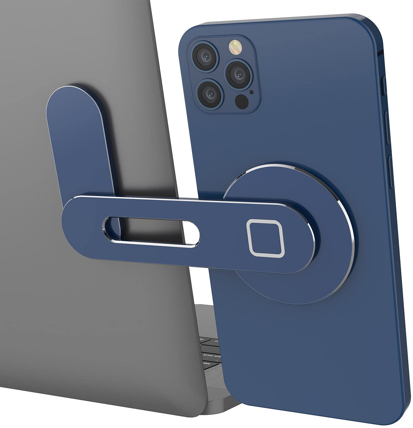 Punkcase Laptop Phone Holder Stand [Blue]