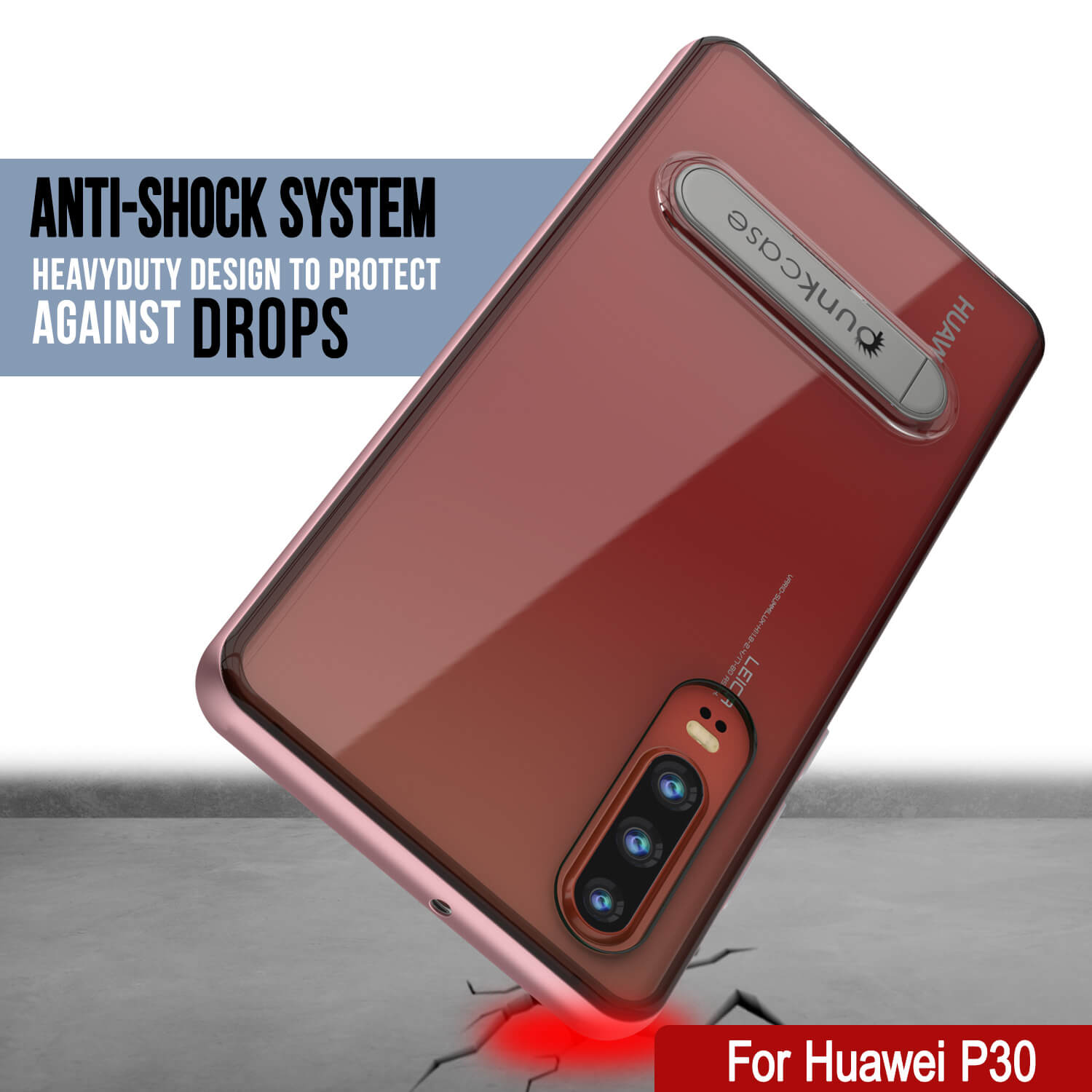 Punkcase P30 Pro Case [Lucid 3.0 Series] Armor Cover [Rose Gold]