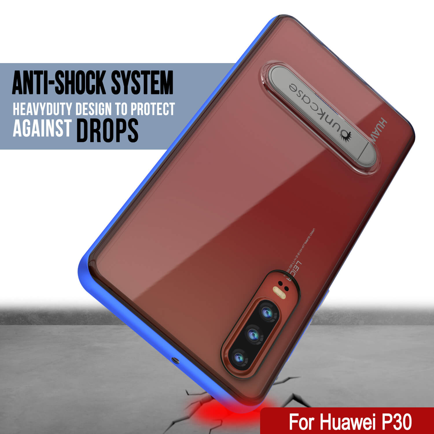 Punkcase P30 Pro Case [Lucid 3.0 Series] Armor Cover [Blue]