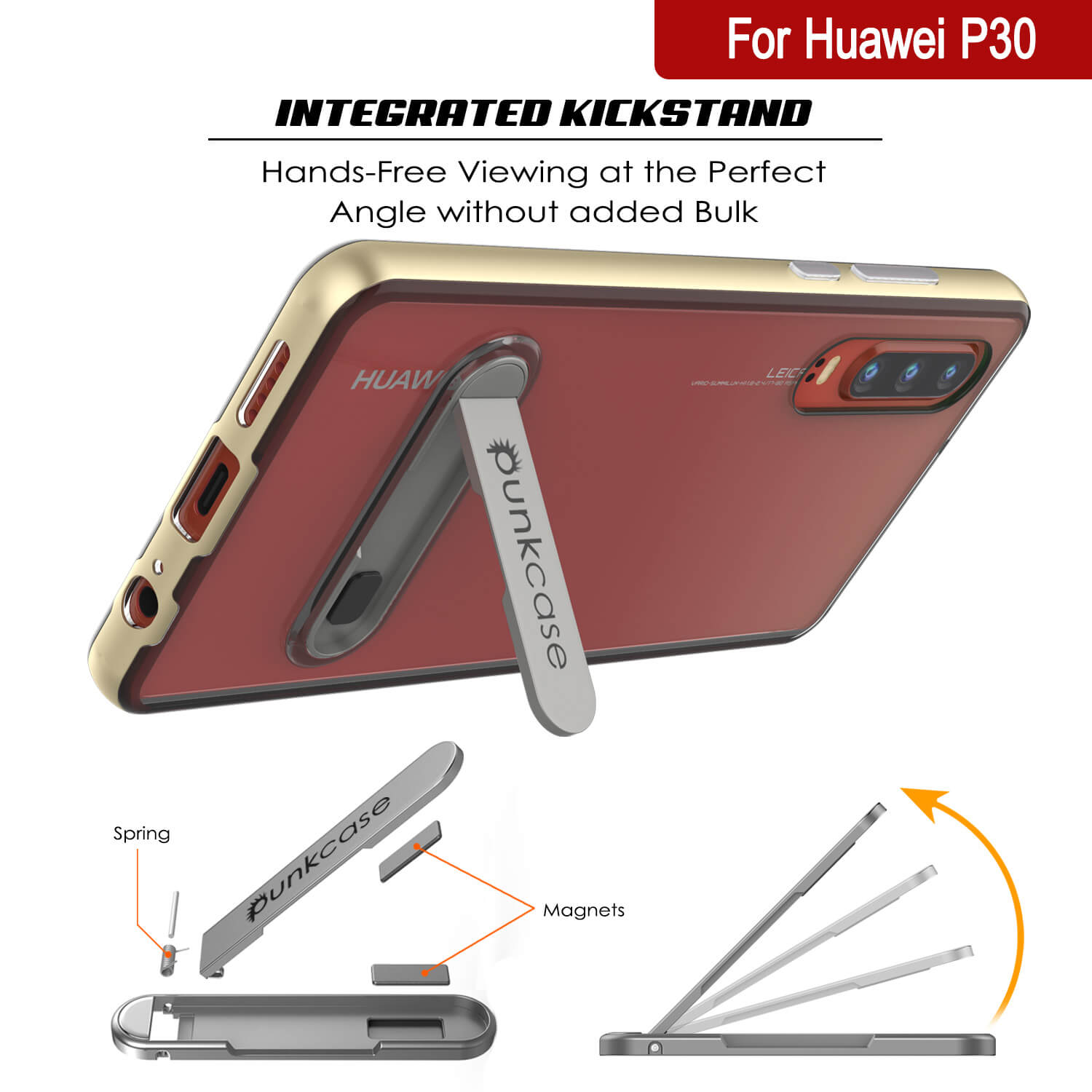 Punkcase P30 Pro Case [Lucid 3.0 Series] Armor Cover [Gold]