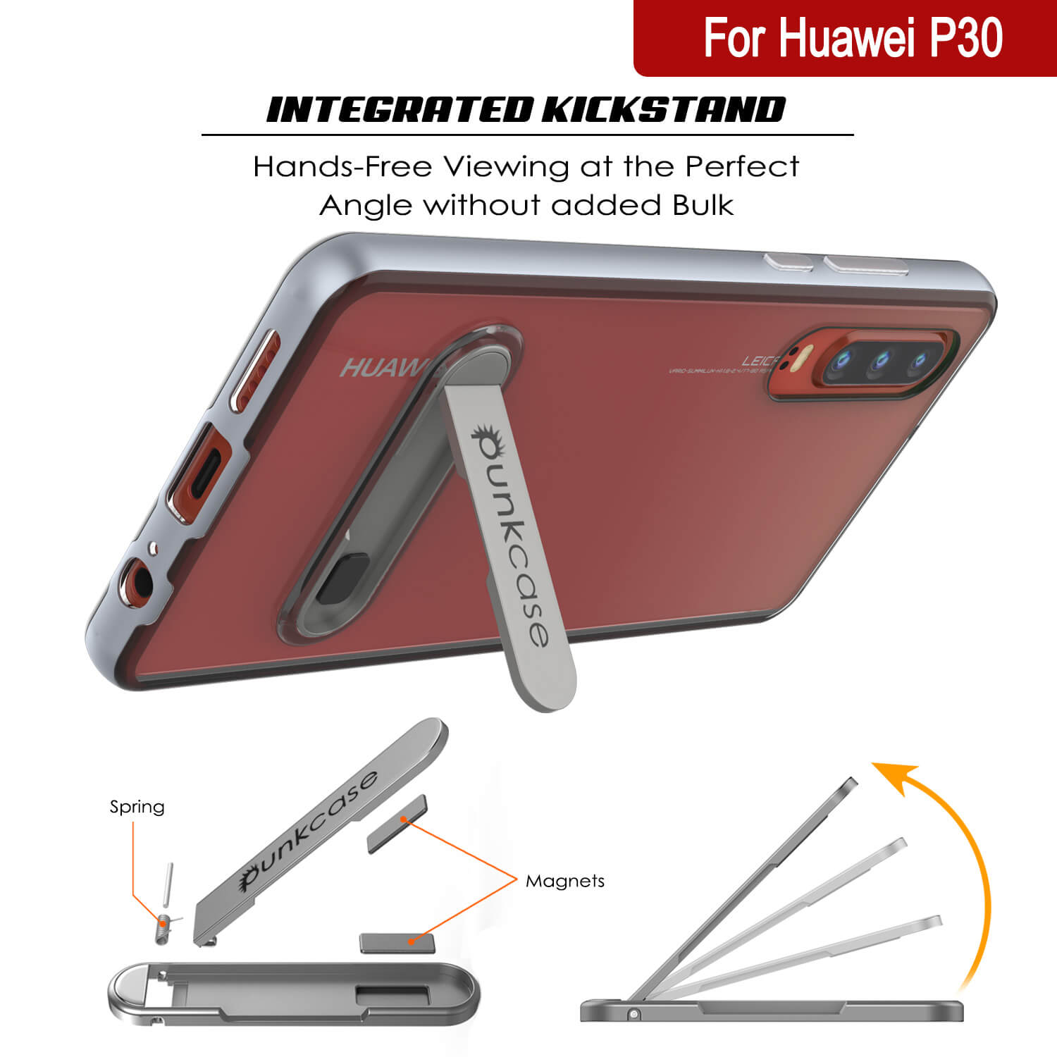 Punkcase P30 Case [Lucid 3.0 Series] Armor Cover [Silver]