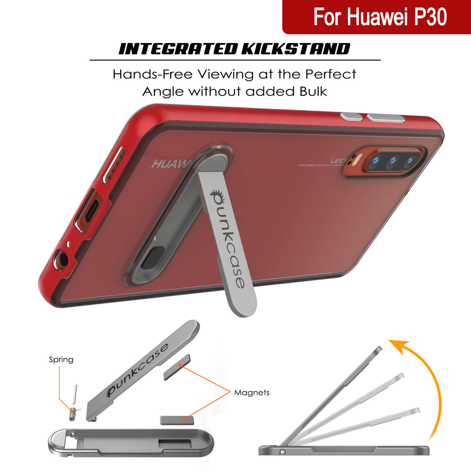 Punkcase P30 Case [Lucid 3.0 Series] Armor Cover [Red]