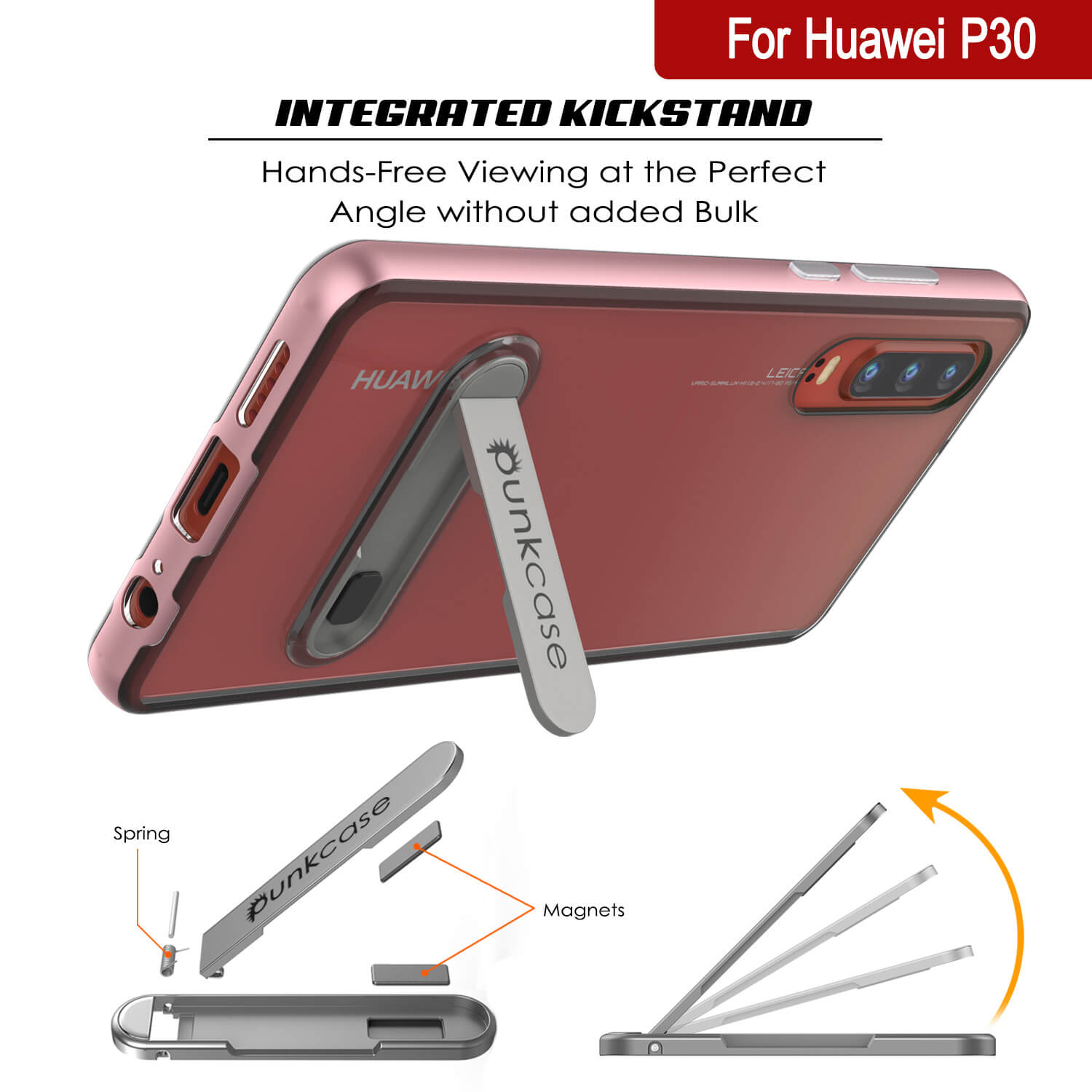 Punkcase P30 Pro Case [Lucid 3.0 Series] Armor Cover [Rose Gold]