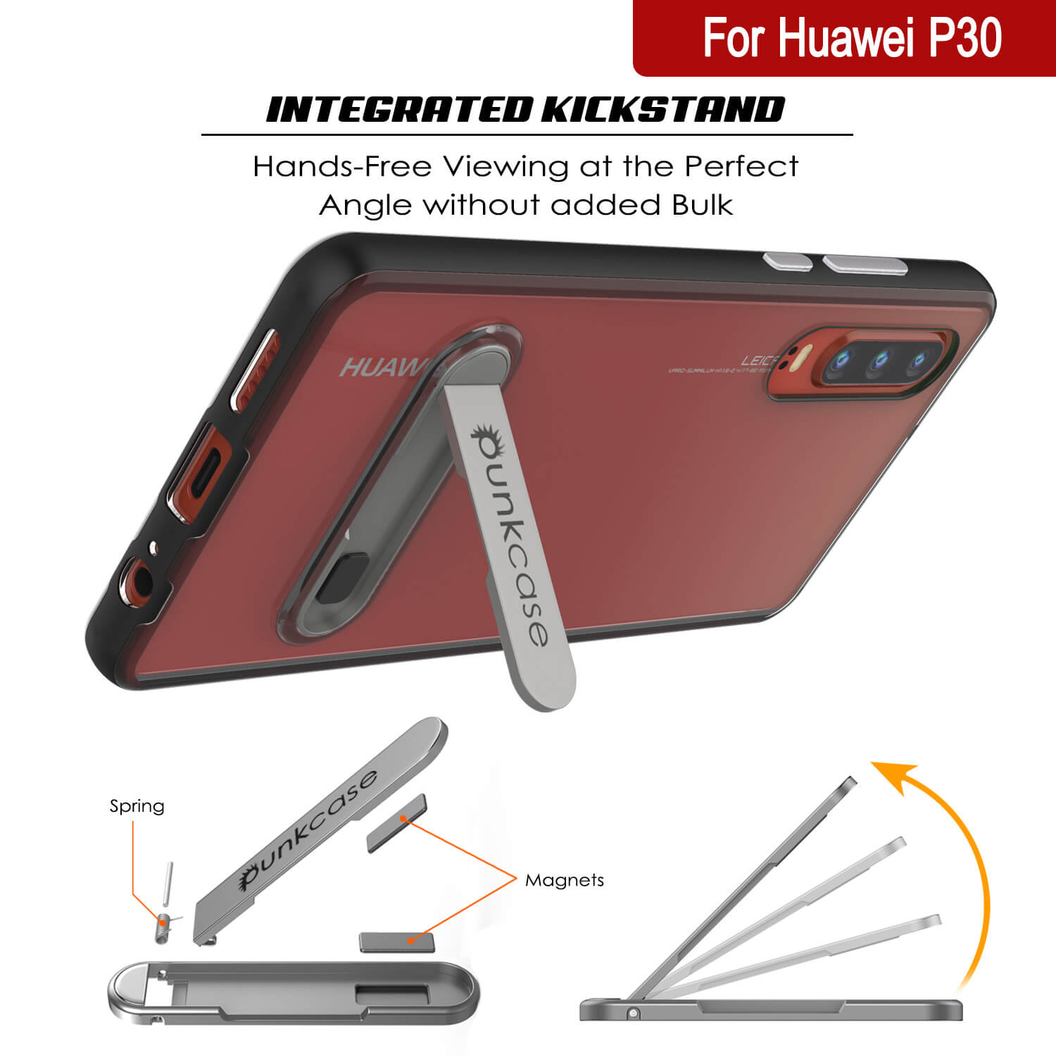 Punkcase P30 Pro Case [Lucid 3.0 Series] Armor Cover [Black]