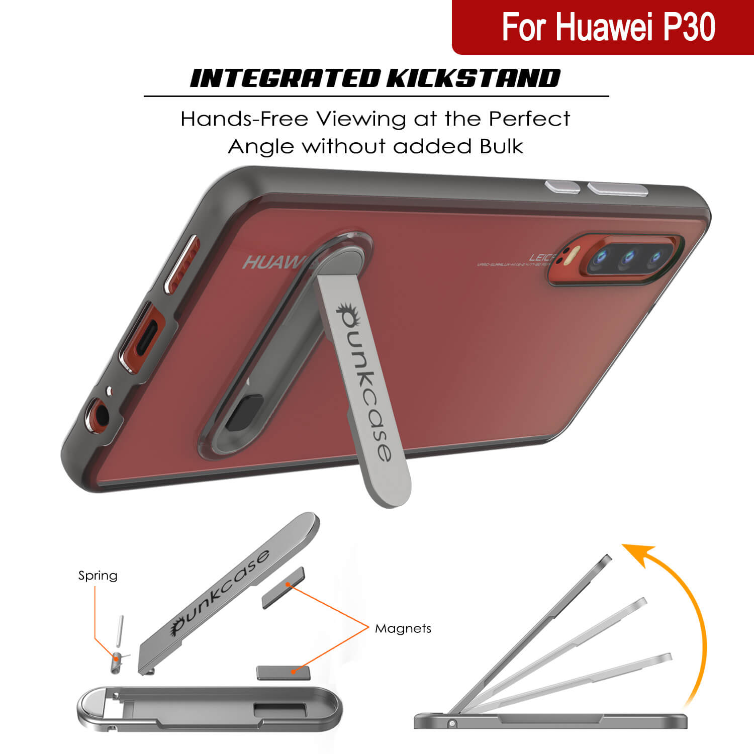 Punkcase P30 Pro Case [Lucid 3.0 Series] Armor Cover [Grey]