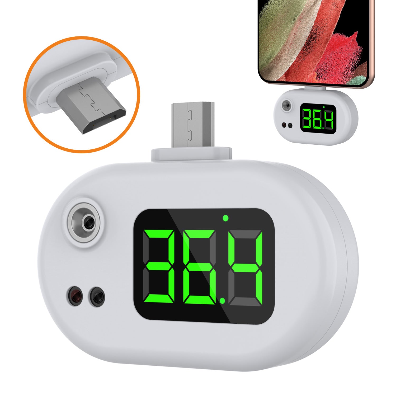 PunkCase Mini Portable USB Infrared Thermometer for Android