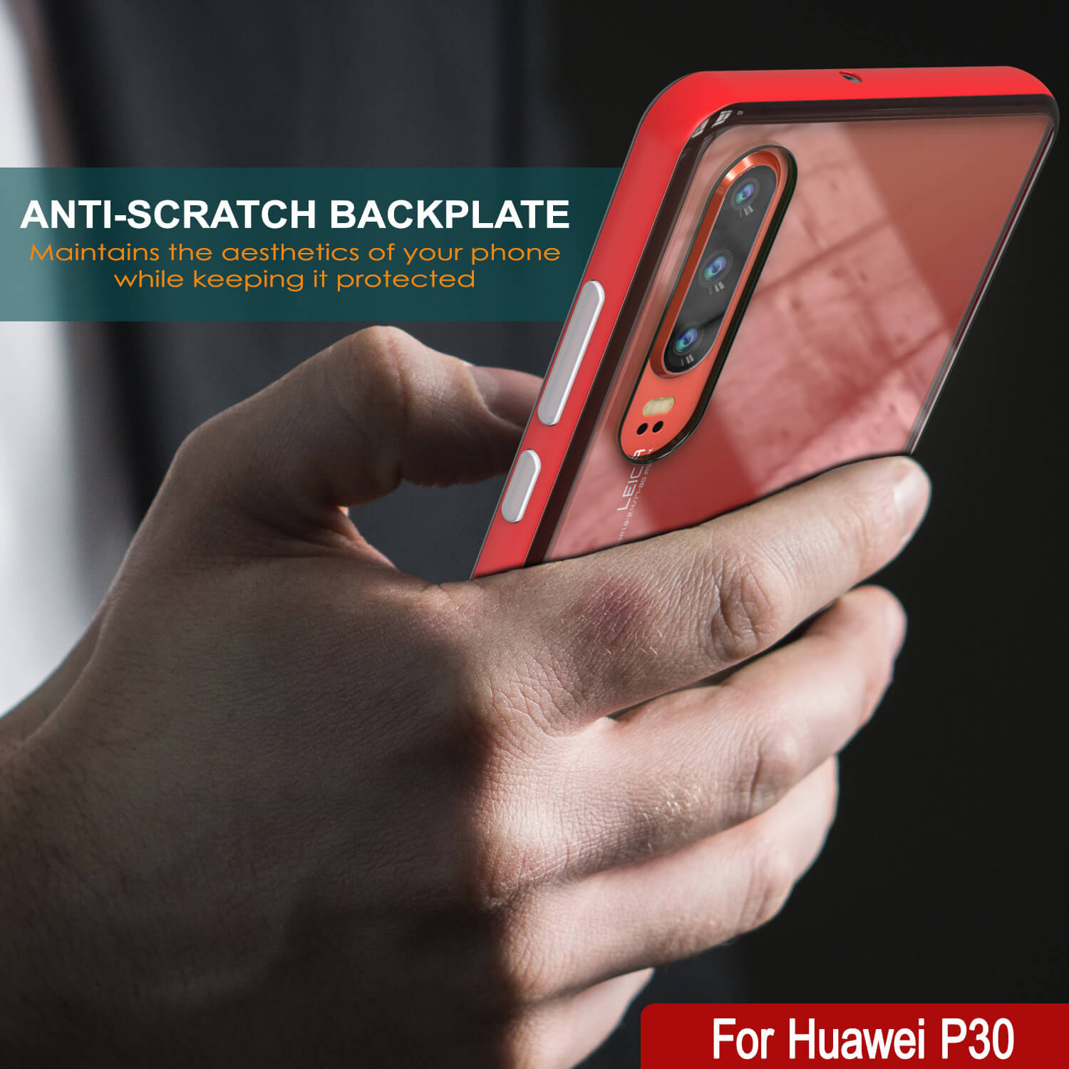 Punkcase P30 Pro Case [Lucid 3.0 Series] Armor Cover [Red]