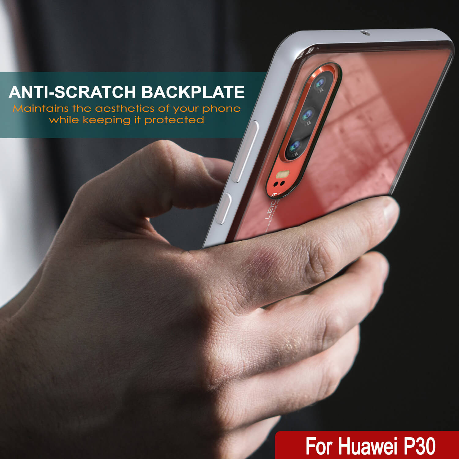 Punkcase P30 Pro Case [Lucid 3.0 Series] Armor Cover [Silver]