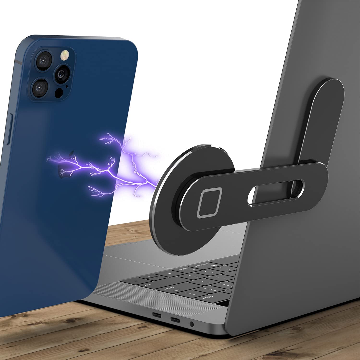 Punkcase Laptop Phone Holder Stand [Black]