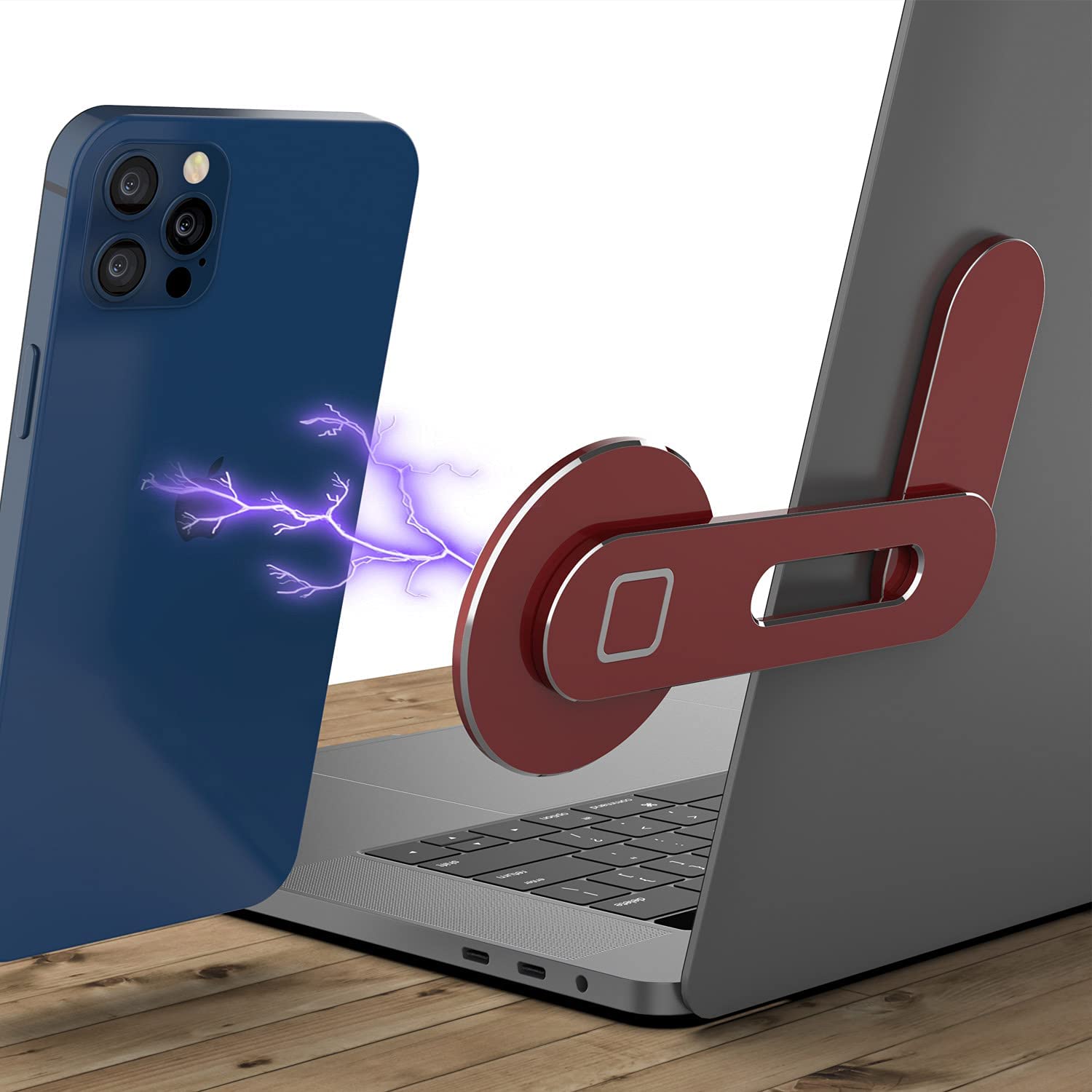 Punkcase Laptop Phone Holder Stand [Red]