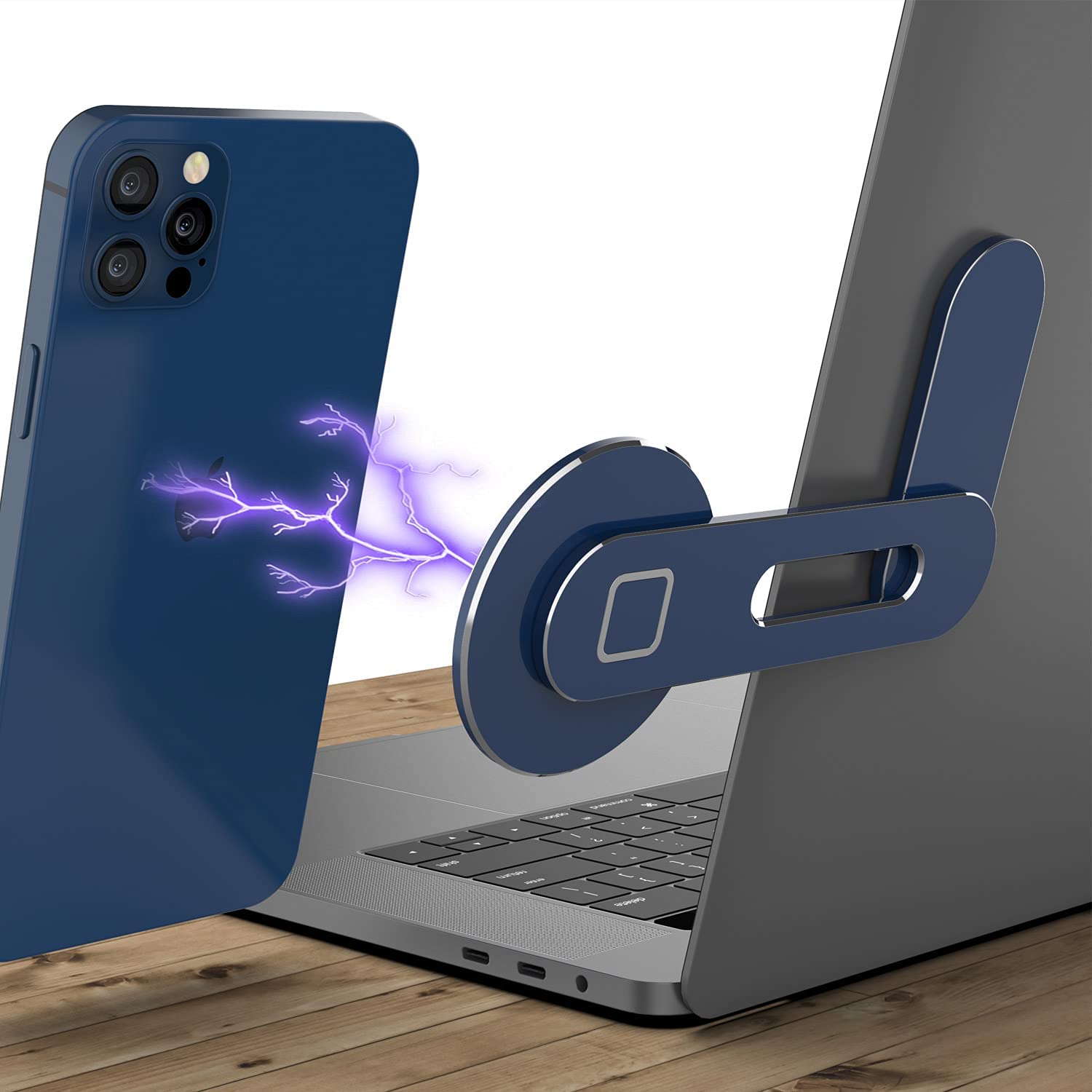 Punkcase Laptop Phone Holder Stand [Blue]