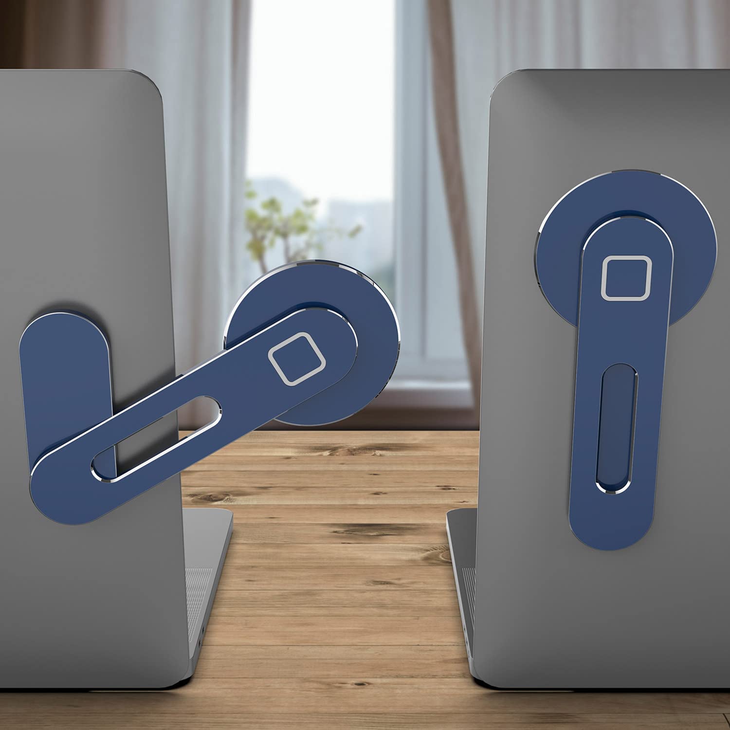 Punkcase Laptop Phone Holder Stand [Blue]