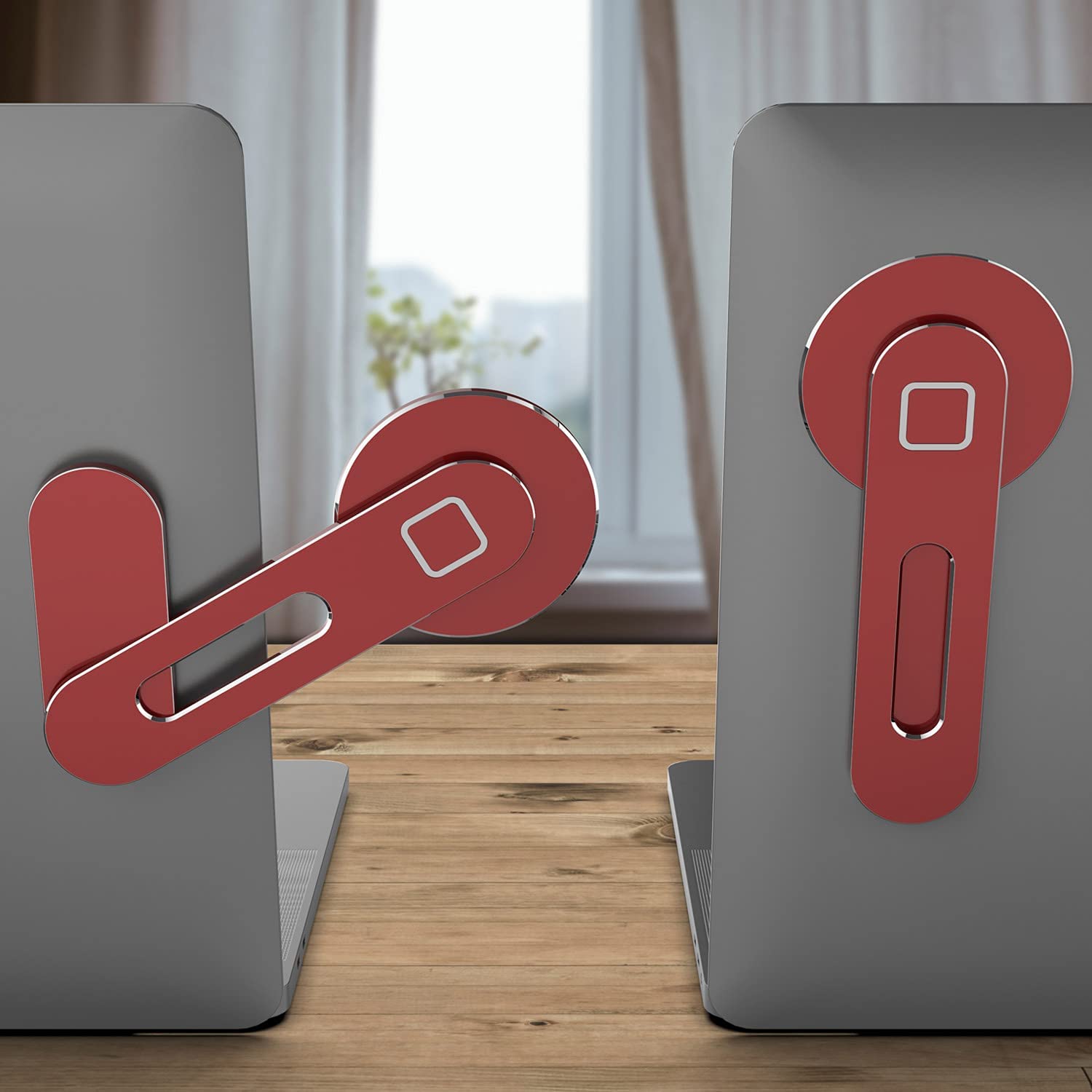 Punkcase Laptop Phone Holder Stand [Red]