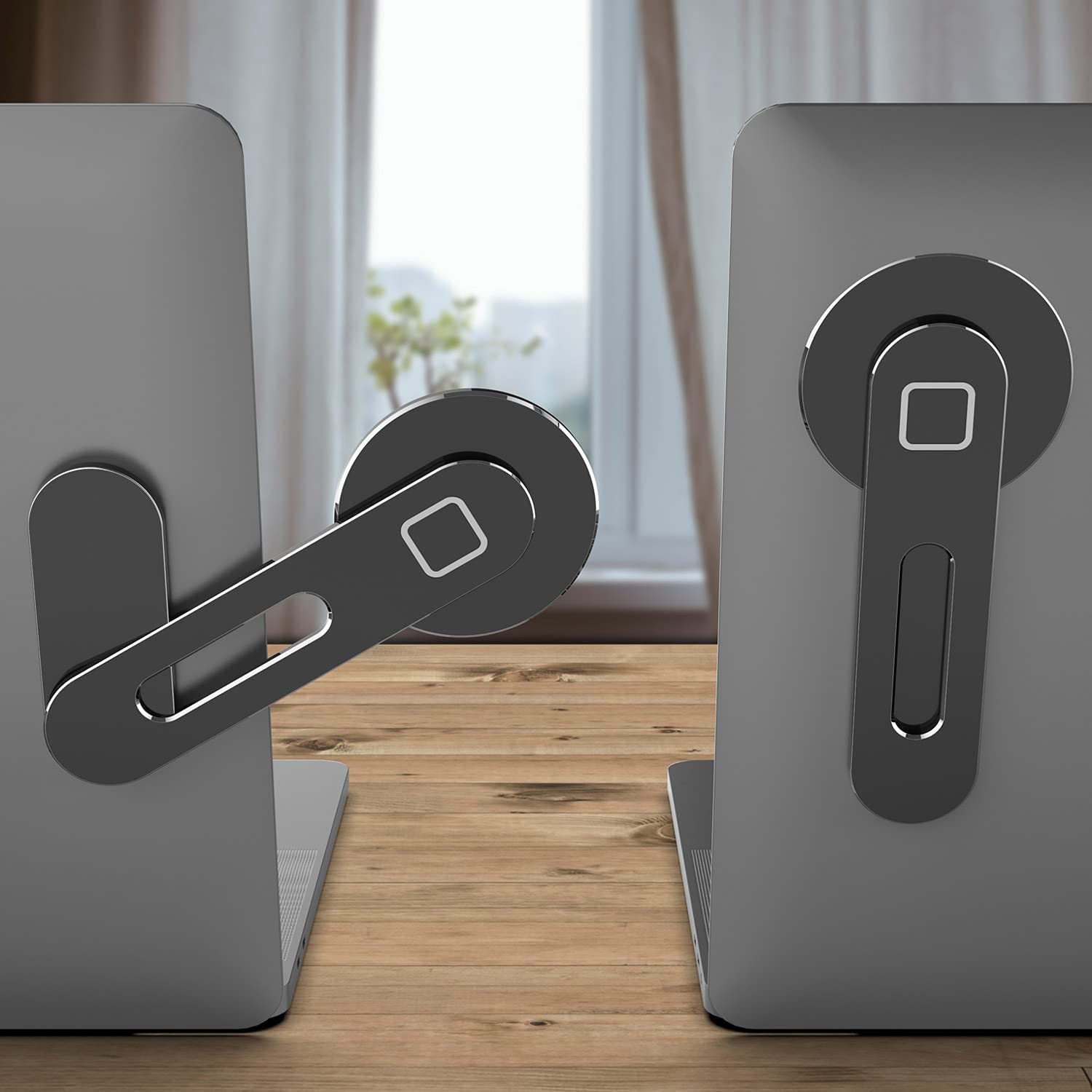 Punkcase Laptop Phone Holder Stand [Black]