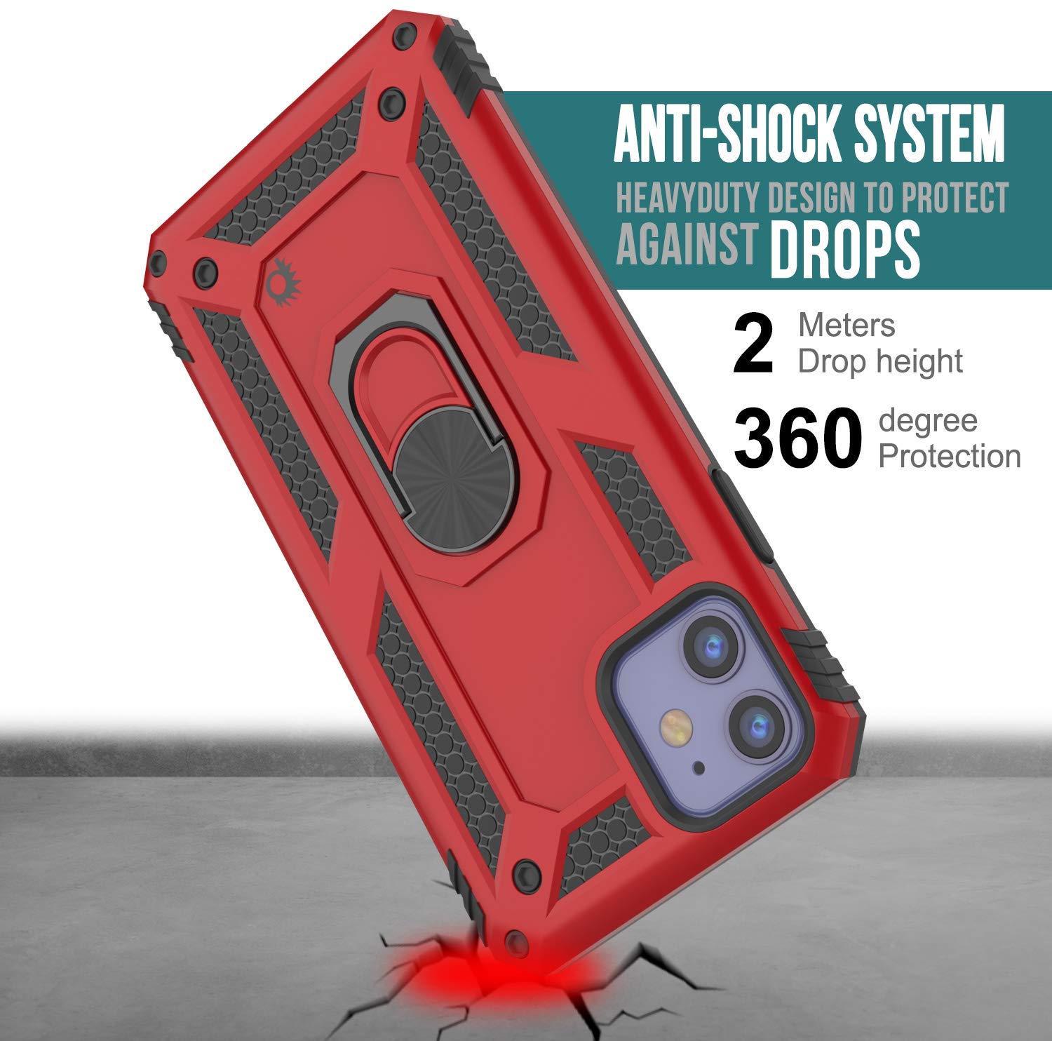 Coque IPhone 11 Pro Cuir Rétro Rouge - Coque Coque Arrière Anti-choc TPU Soft Business