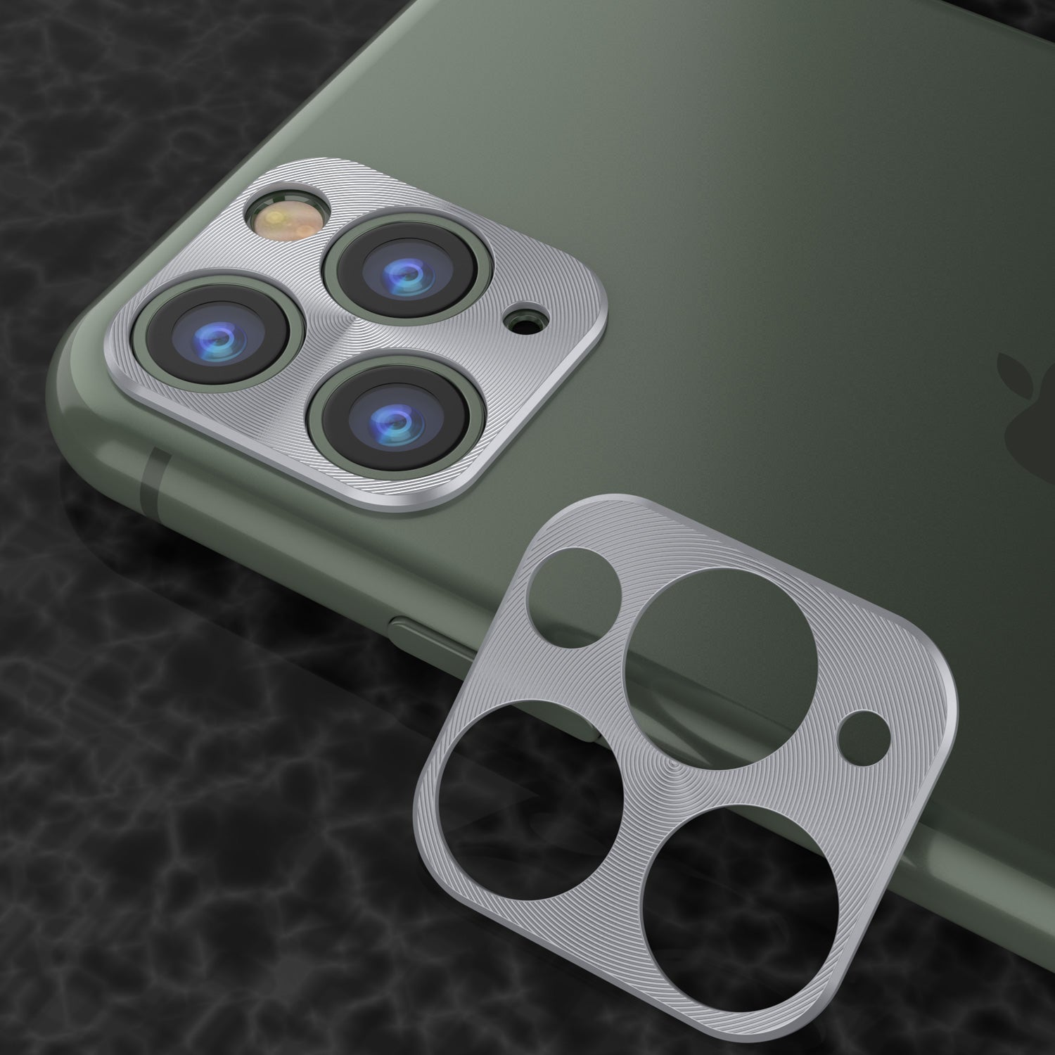 Punkcase iPhone 11 Pro Max Camera Protector Ring [Silver]