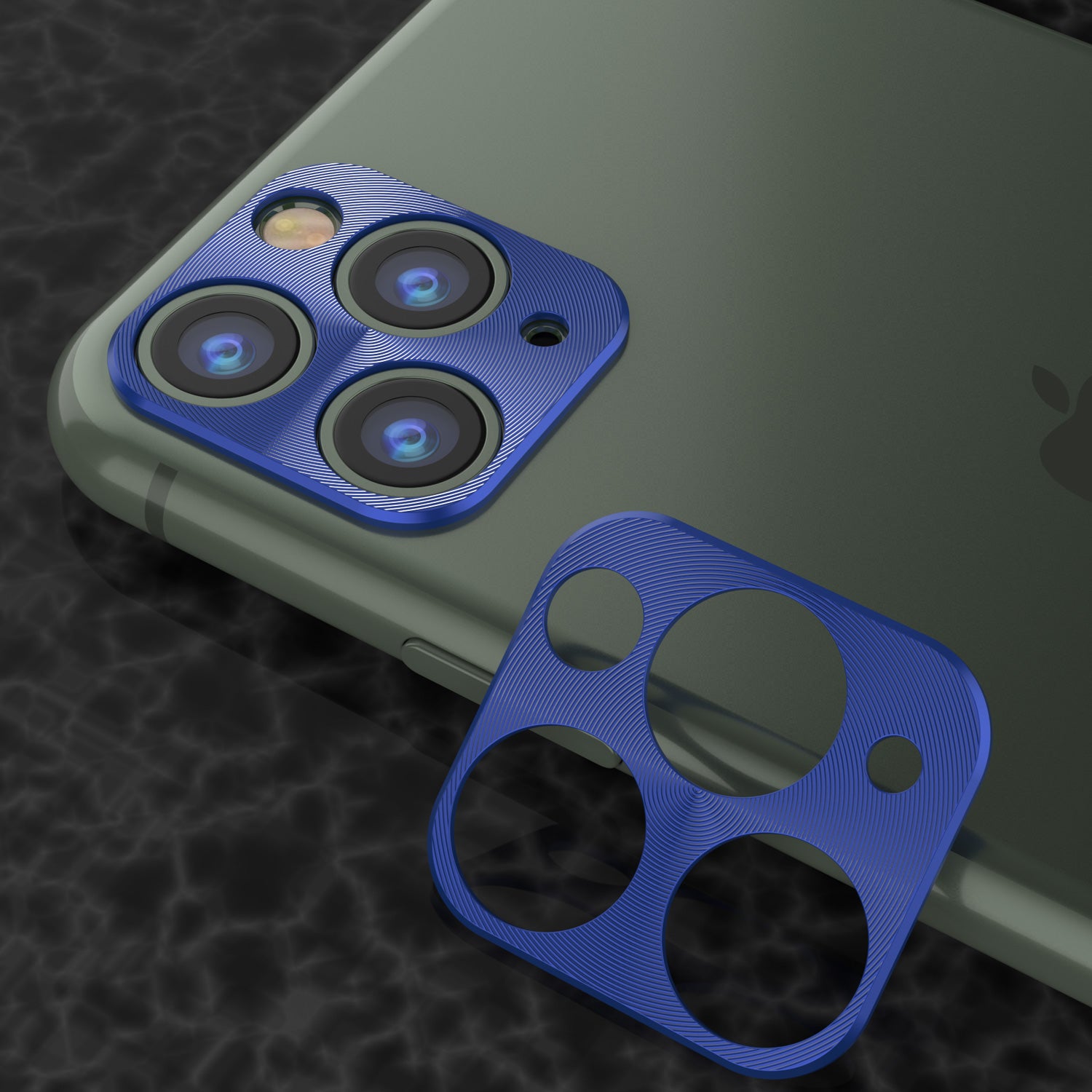 Punkcase iPhone 11 Pro Max Camera Protector Ring [Blue]