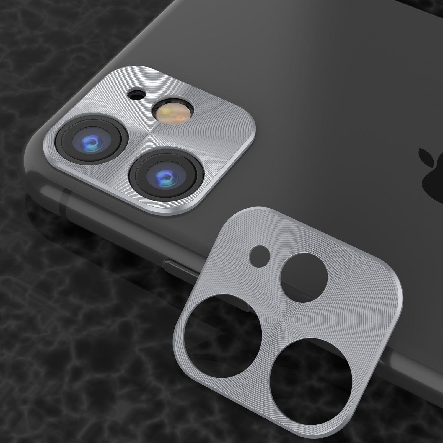 Punkcase iPhone 11 Camera Protector Ring [Silver]