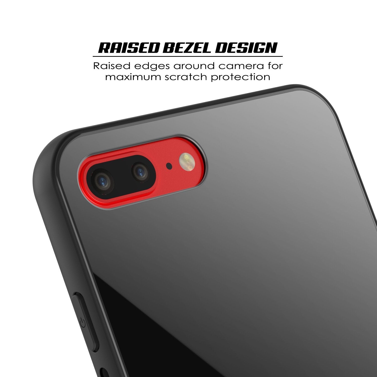 iPhone 8 PLUS Case, Punkcase GlassShield Ultra Thin Protective 9H Full Body Tempered Glass Cover(Black)