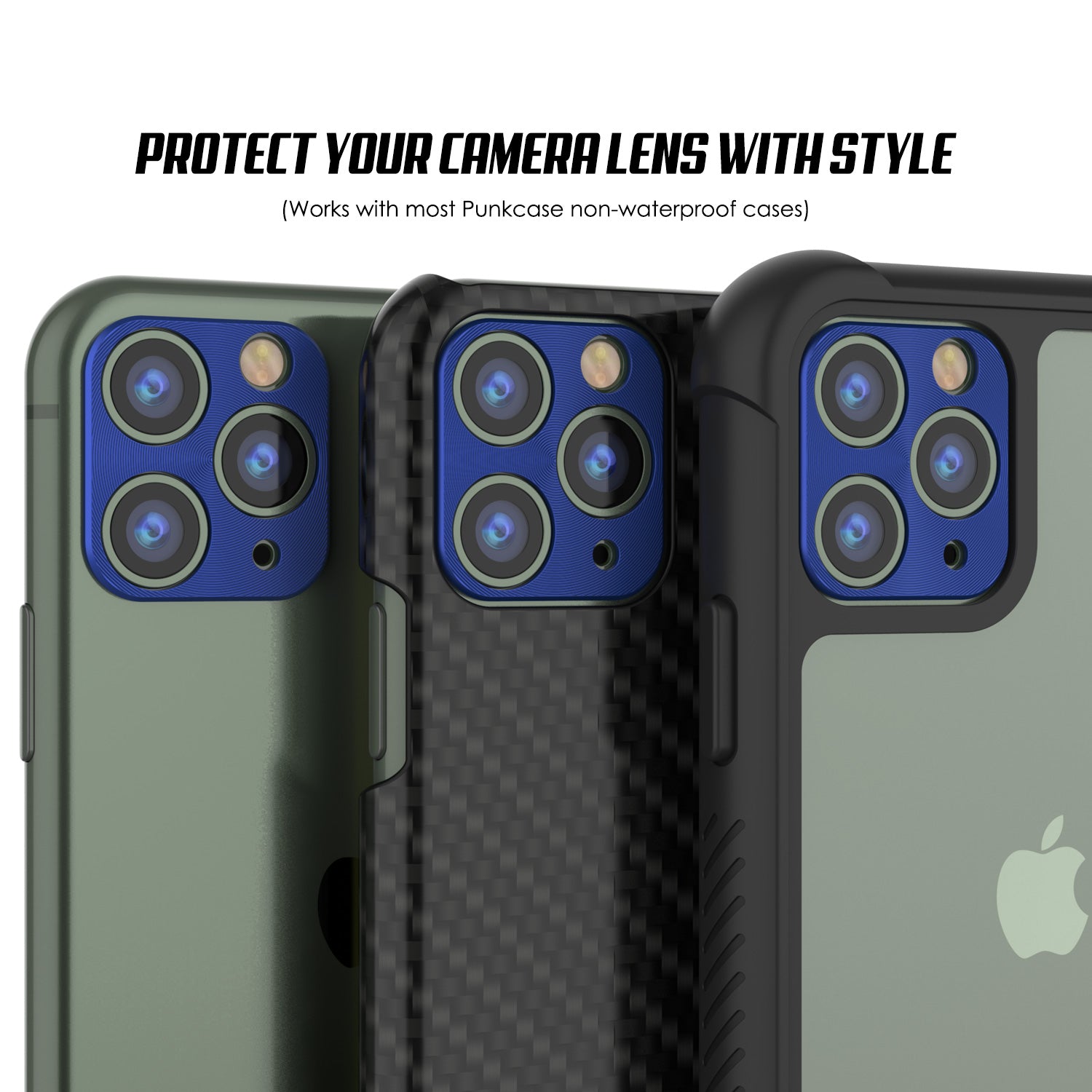 Punkcase iPhone 11 Pro Max Camera Protector Ring [Blue]