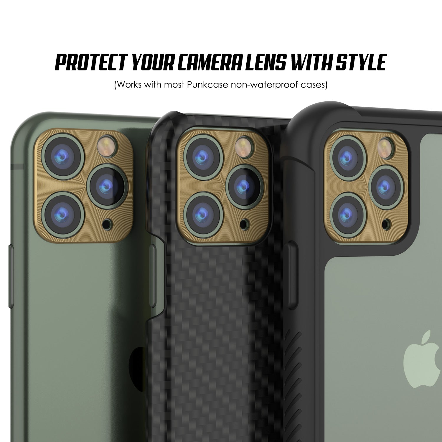 Punkcase iPhone 11 Pro Camera Protector Ring [Gold]