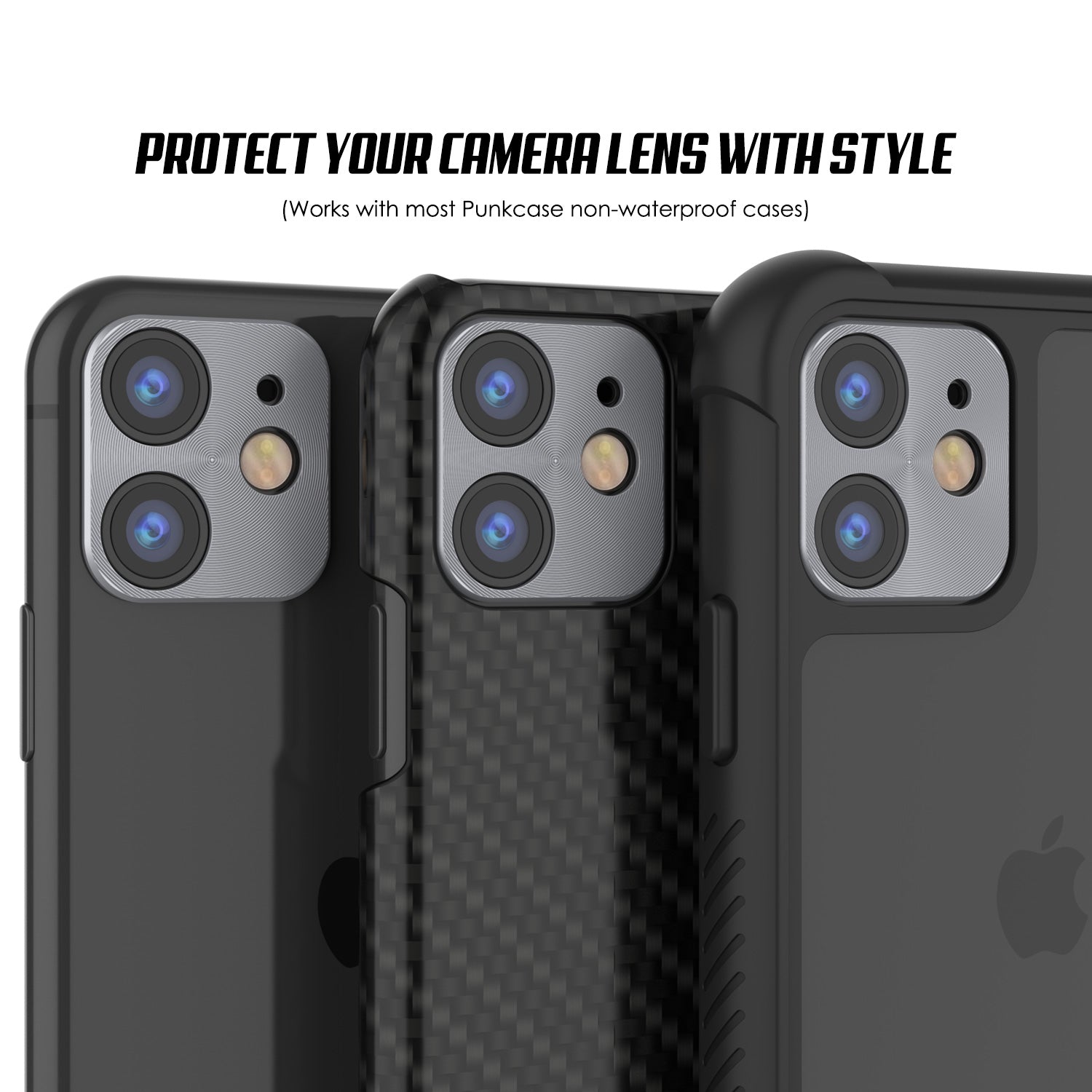 Punkcase iPhone 11 Camera Protector Ring [Silver]