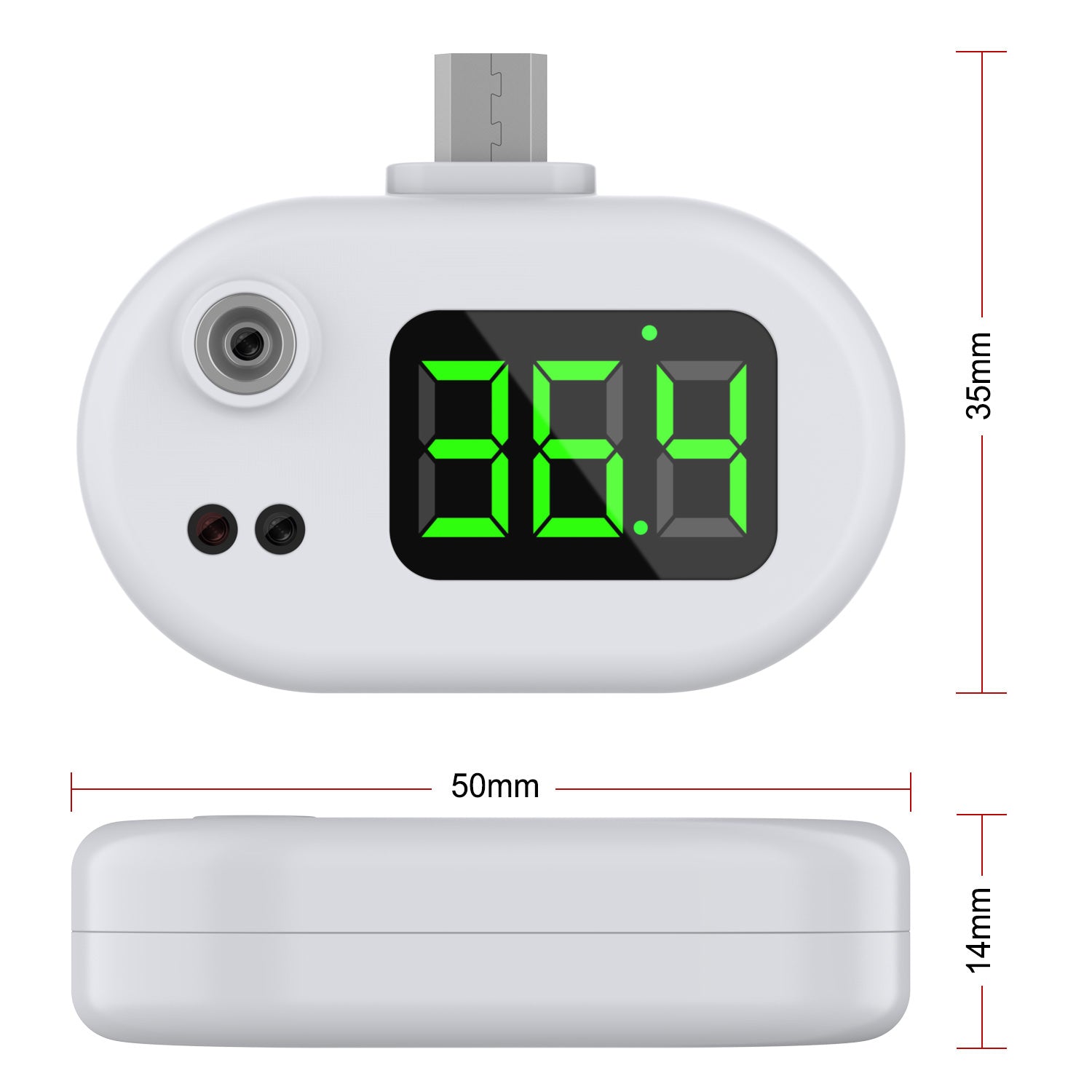 PunkCase Mini Portable USB Infrared Thermometer for Android